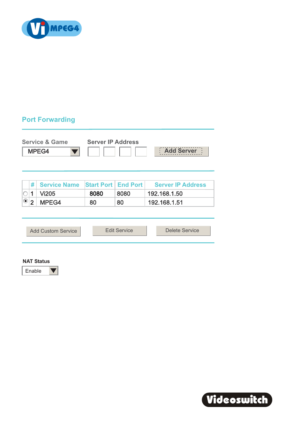 25 router configuration | Videoswitch Vi-MPEG4 User Manual | Page 6 / 8