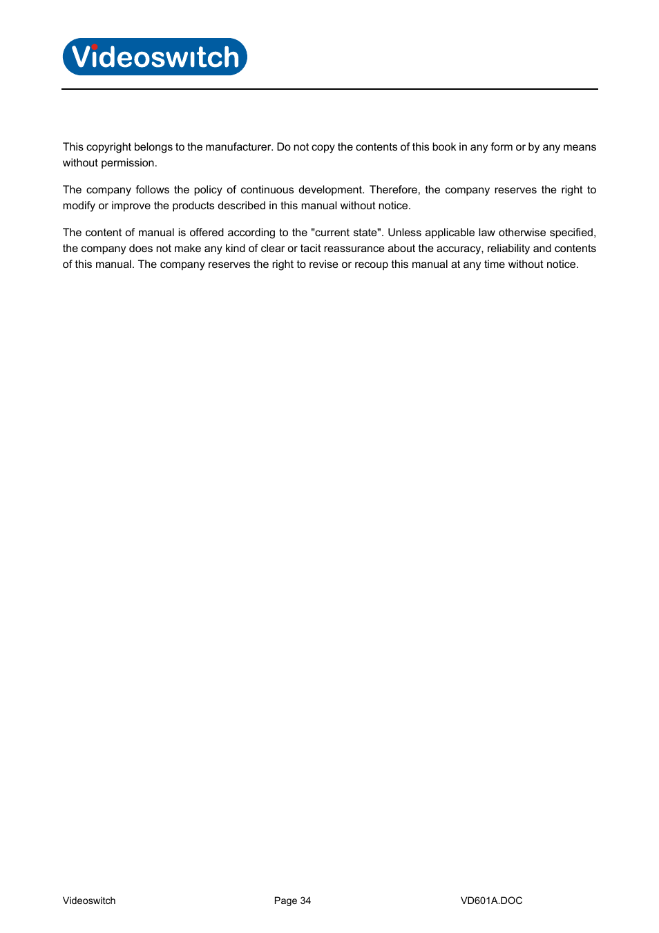 Vi-d5000 ir dome | Videoswitch CMOR Vi-D5000 Dome User Manual | Page 39 / 39