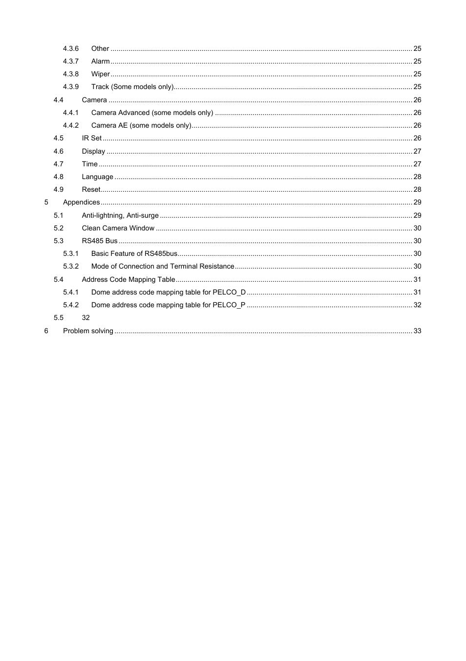 Videoswitch CMOR Vi-D5000 Dome User Manual | Page 5 / 39