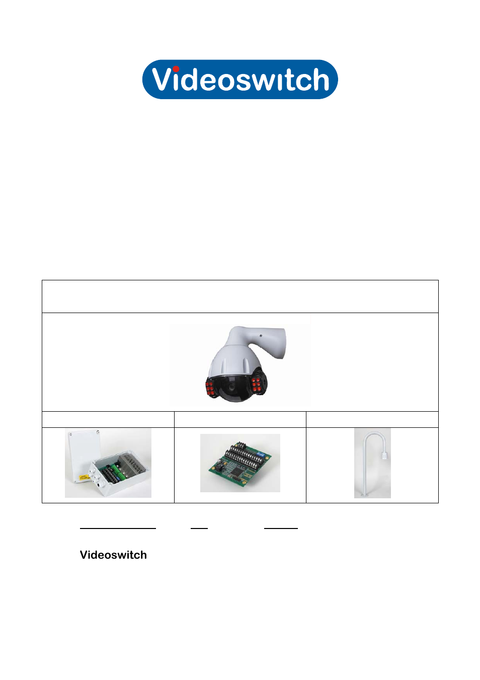 Videoswitch CMOR D3 Dome User Manual | 28 pages