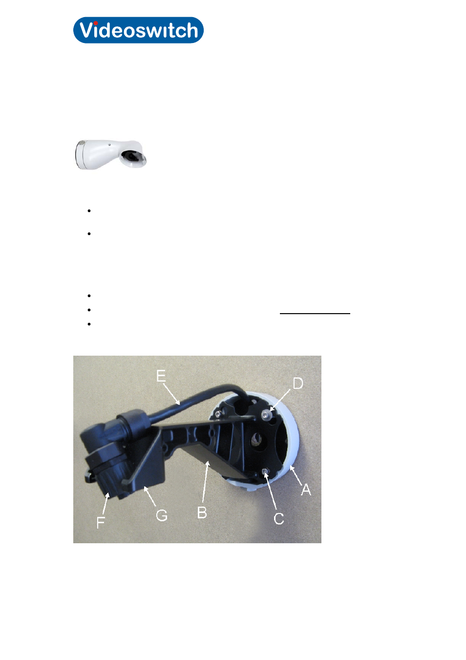 1 installing the dome, 1 vi-b2 wall bracket, 1 fixing the mounting plate | 2 securing the bracket, Installing the dome, Vi-b2 wall bracket, Fixing the mounting plate, Securing the bracket, Cmor dome | Videoswitch CMOR D3 Dome User Manual | Page 5 / 28