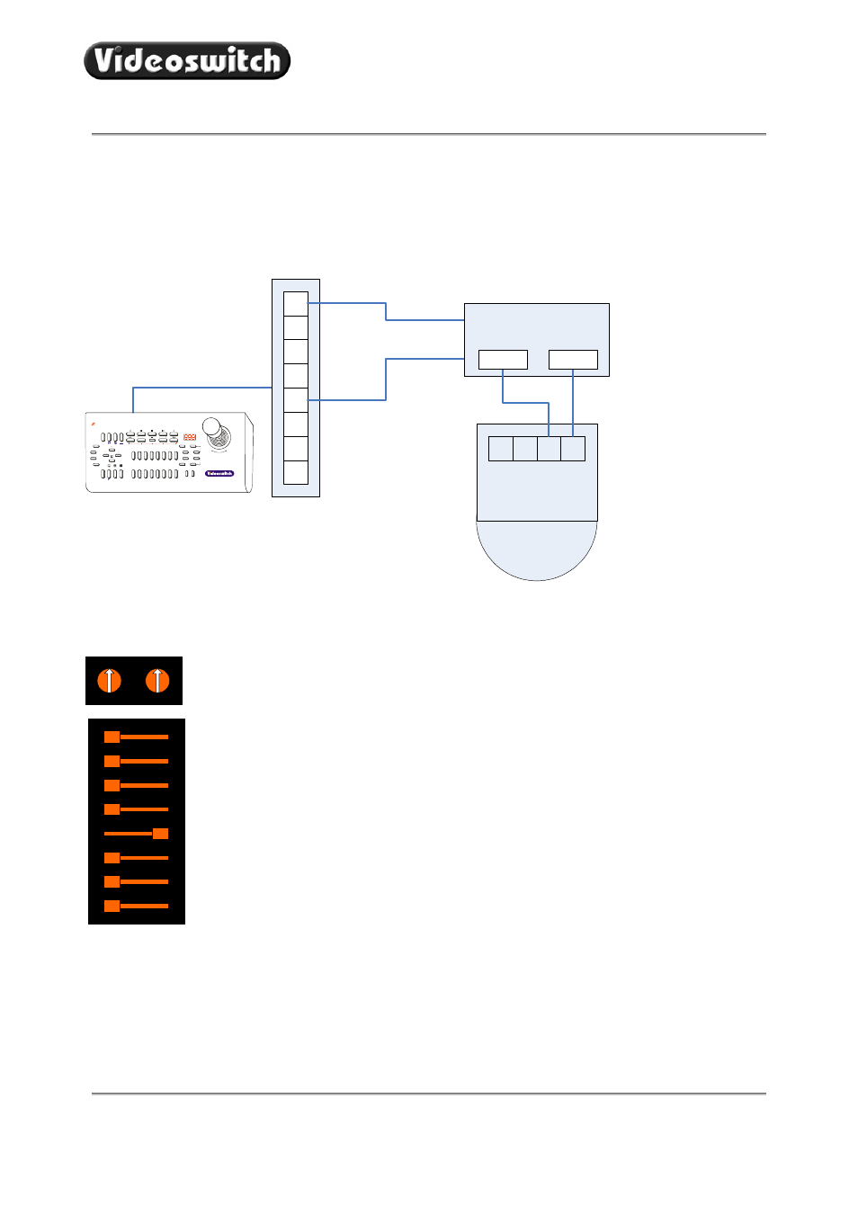 1 connections, 2 settings, Vk-2 universal keyboard | Videoswitch VK-2 User Manual | Page 43 / 85