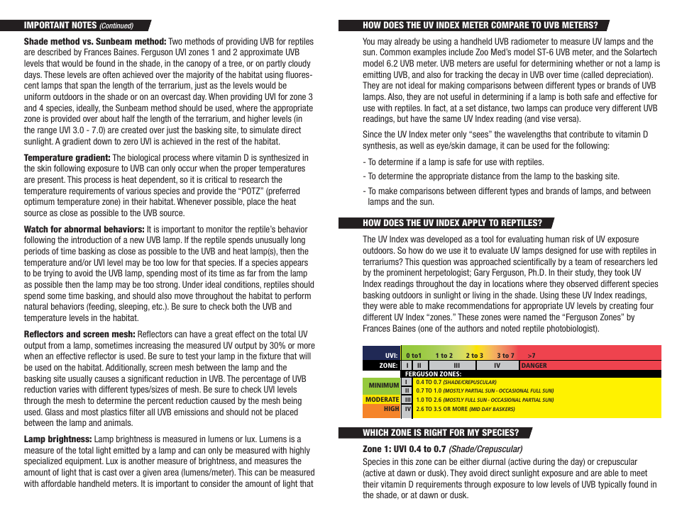 Zoo Med Digital UV Index Radiometer User Manual | Page 3 / 8