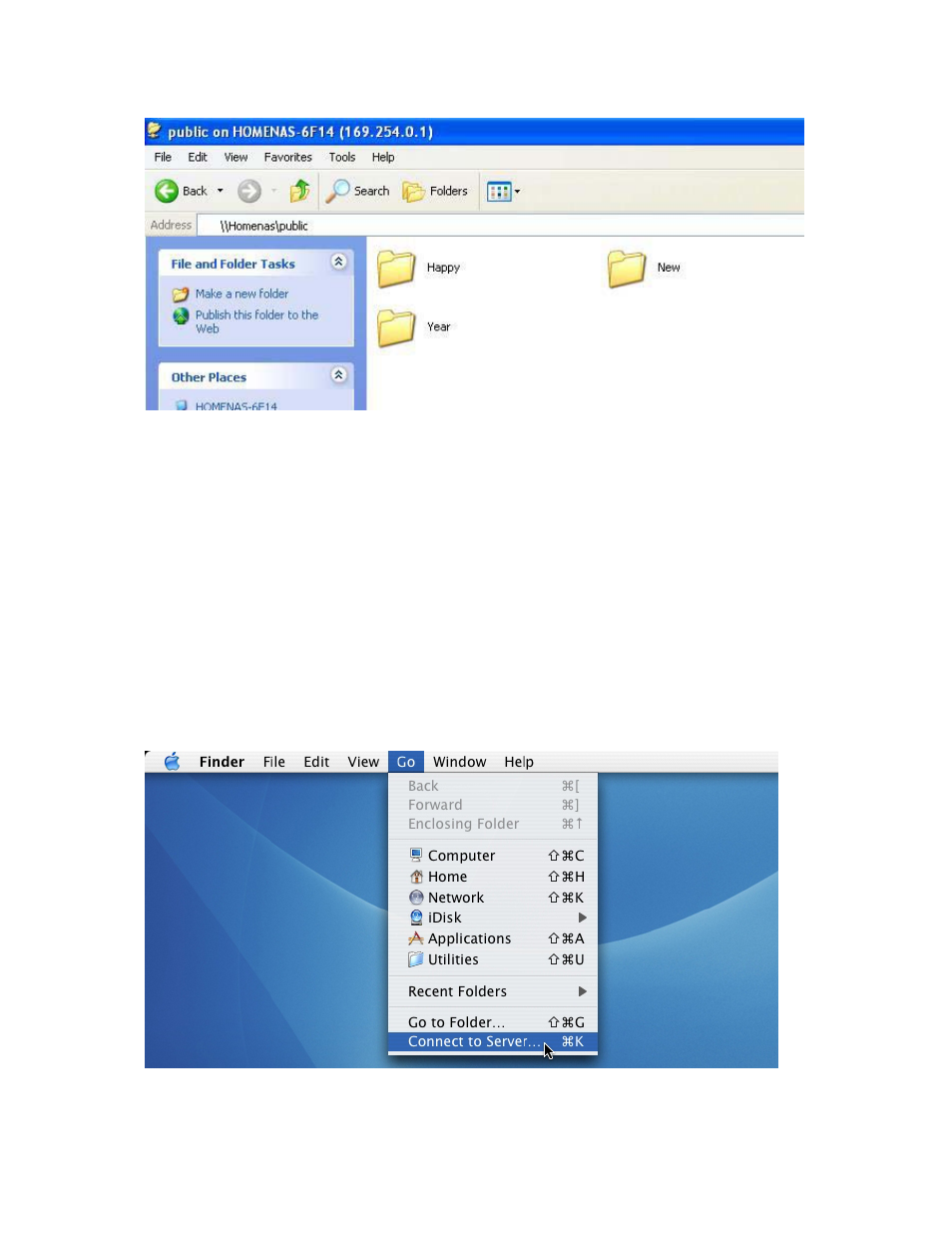 Accessing files from homenas – mac os | Airlink101 ANAS250 User Manual | Page 16 / 24