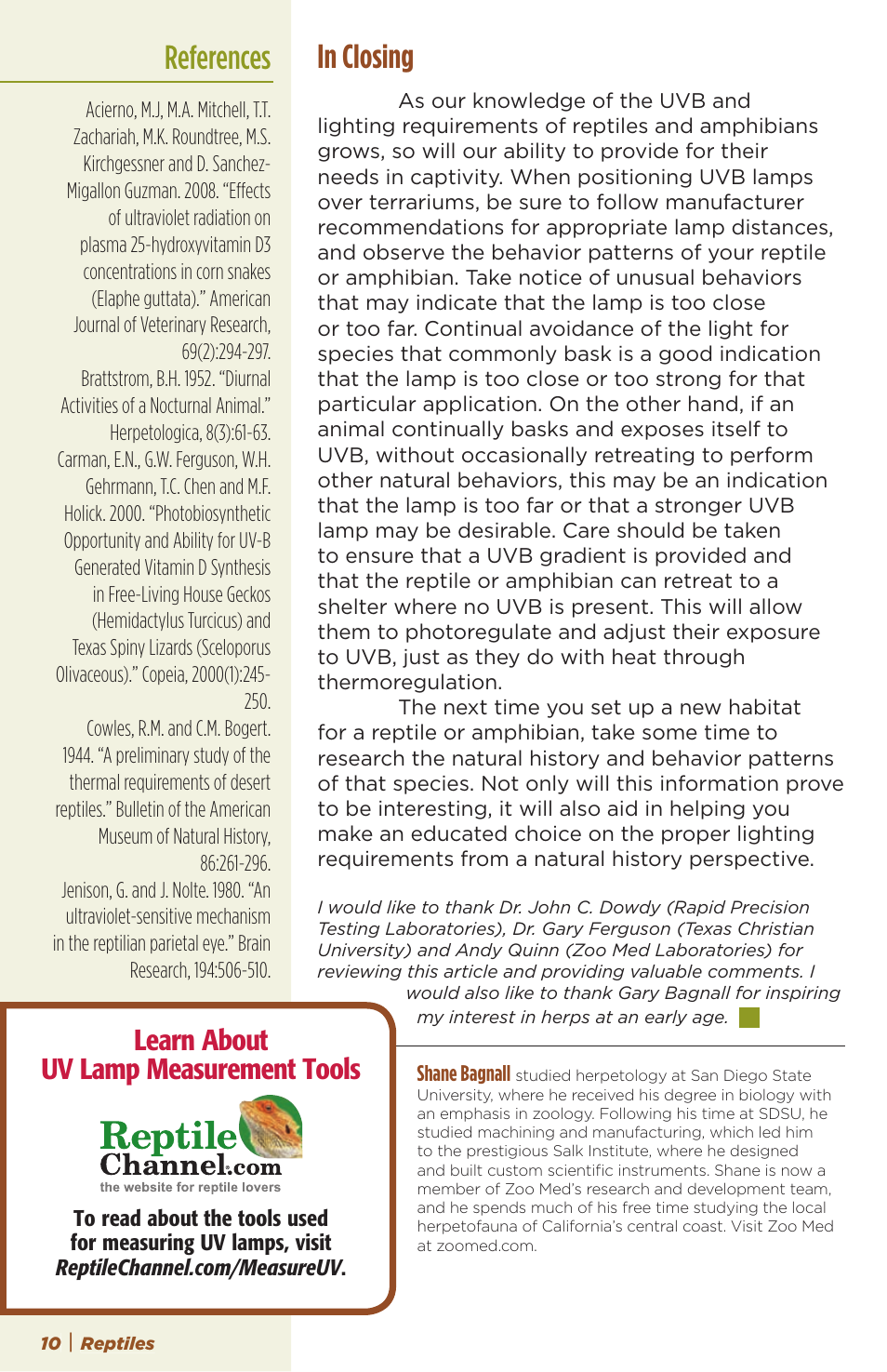 References, Learn about uv lamp measurement tools | Zoo Med NatureSun® User Manual | Page 10 / 11