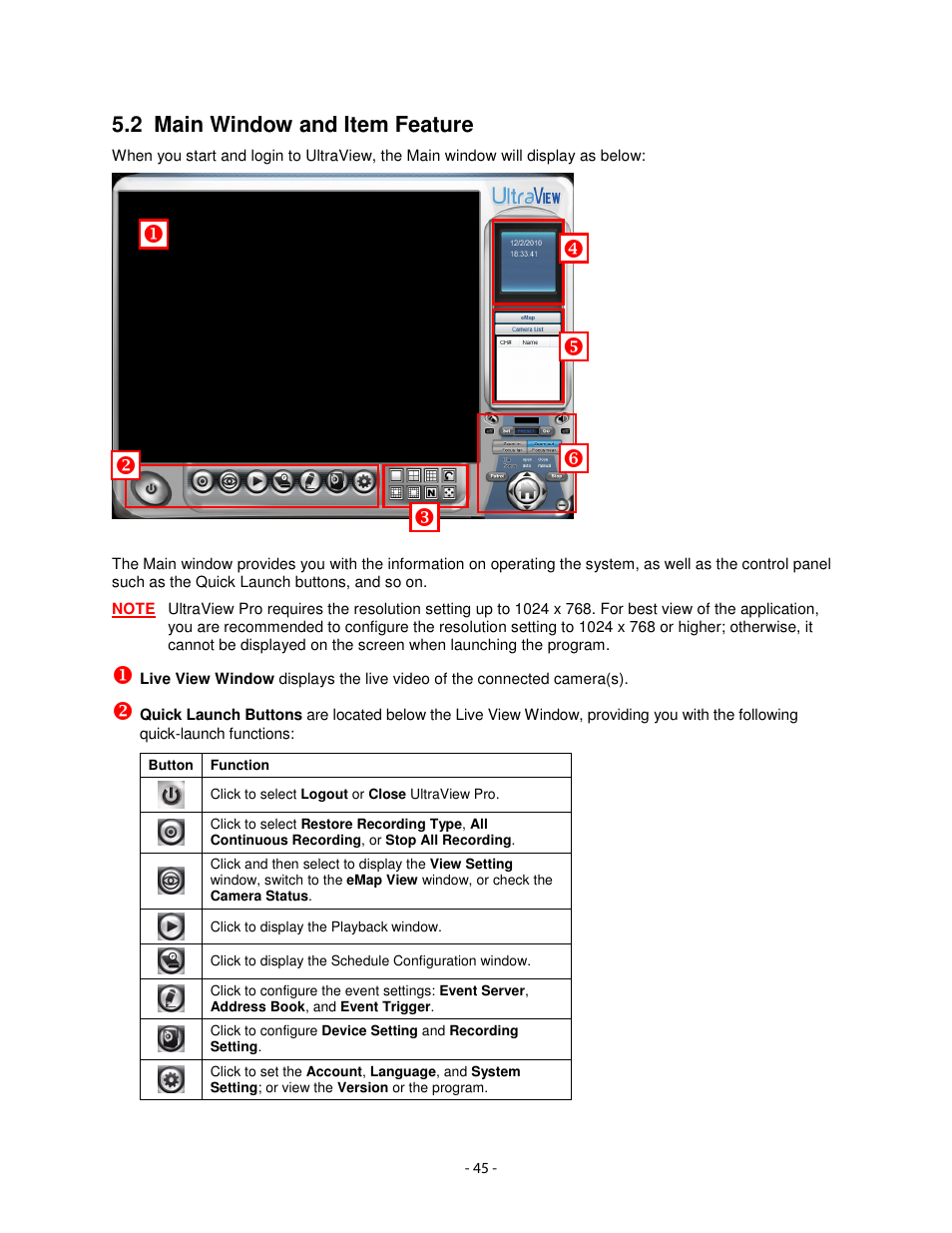 2 main window and item feature | Airlink101 AIC1620W User Manual | Page 46 / 76