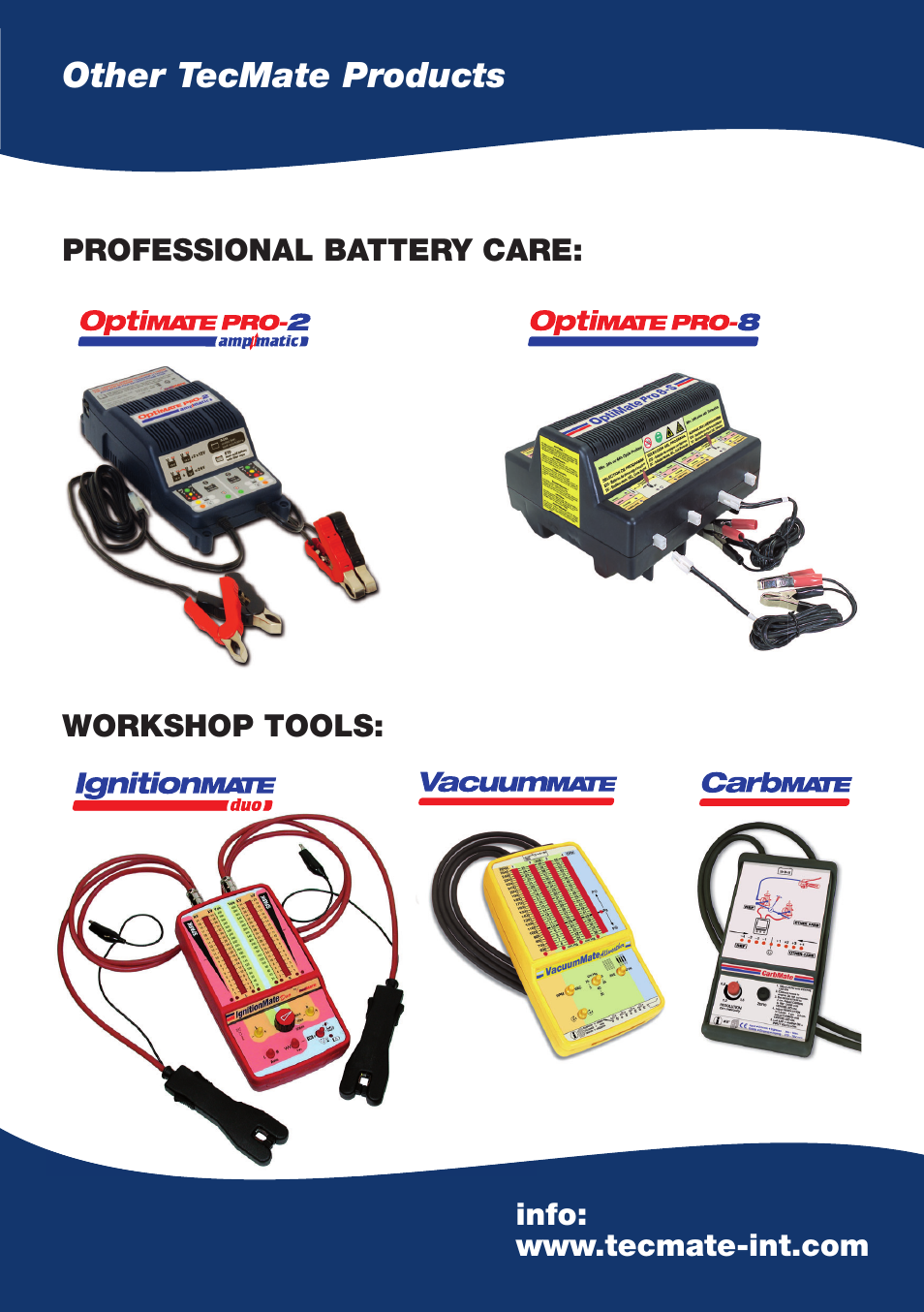 Other tecmate products | TecMate Optimate6 User Manual | Page 43 / 44