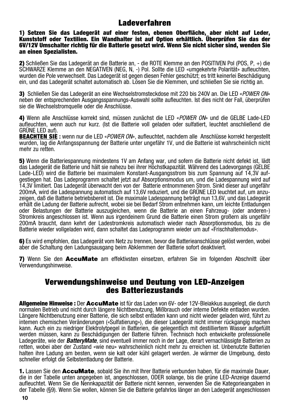 Ladeverfahren | TecMate Accumate 6/12 User Manual | Page 10 / 24