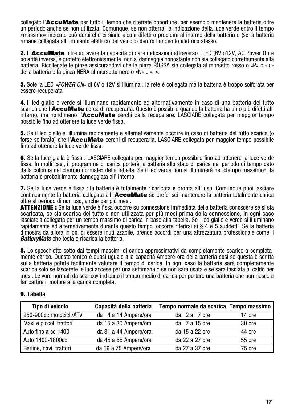 TecMate Accumate 6/12 User Manual | Page 17 / 24