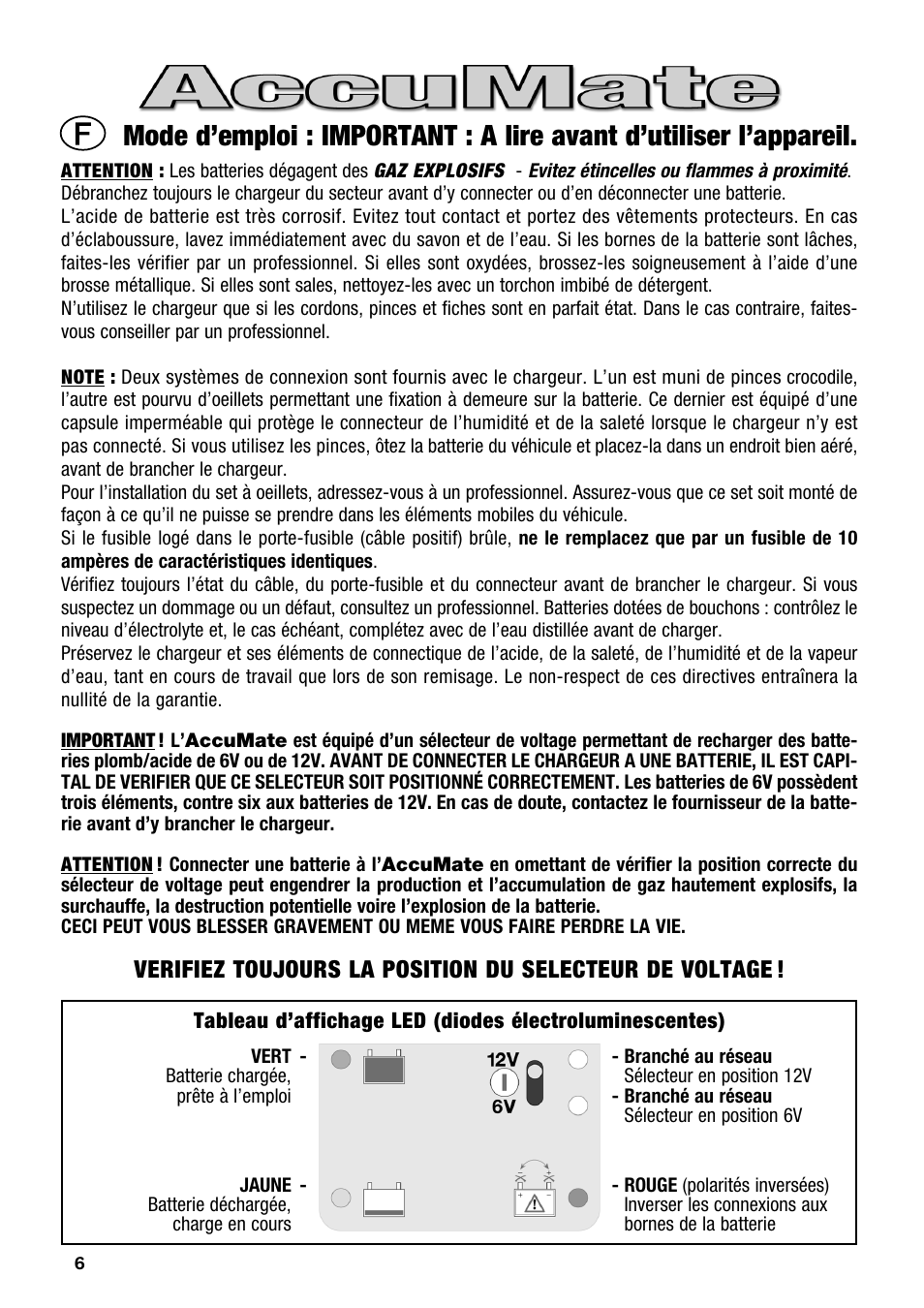 TecMate Accumate 6/12 User Manual | Page 6 / 24