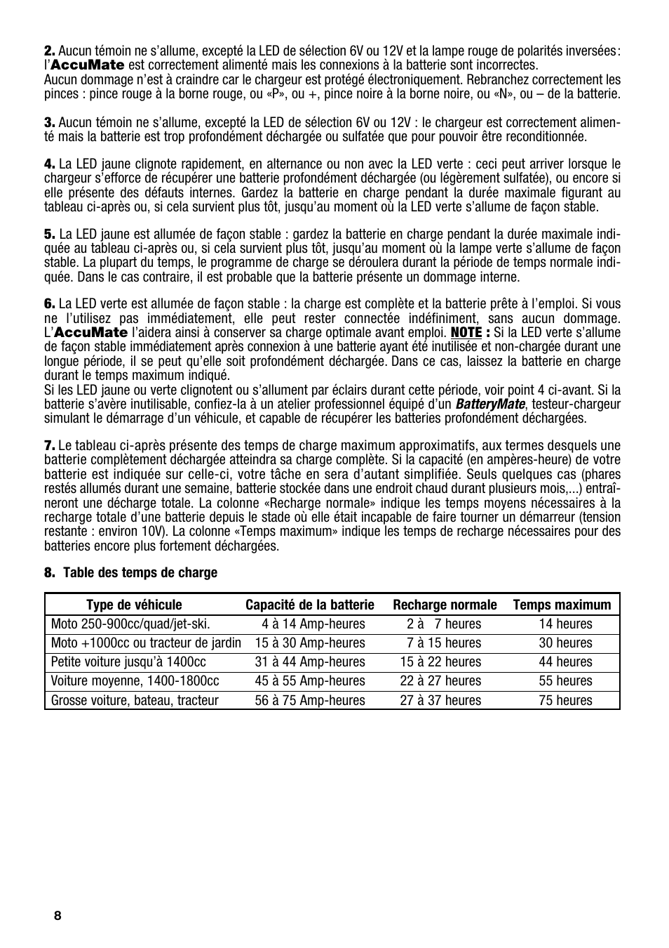 TecMate Accumate 6/12 User Manual | Page 8 / 24