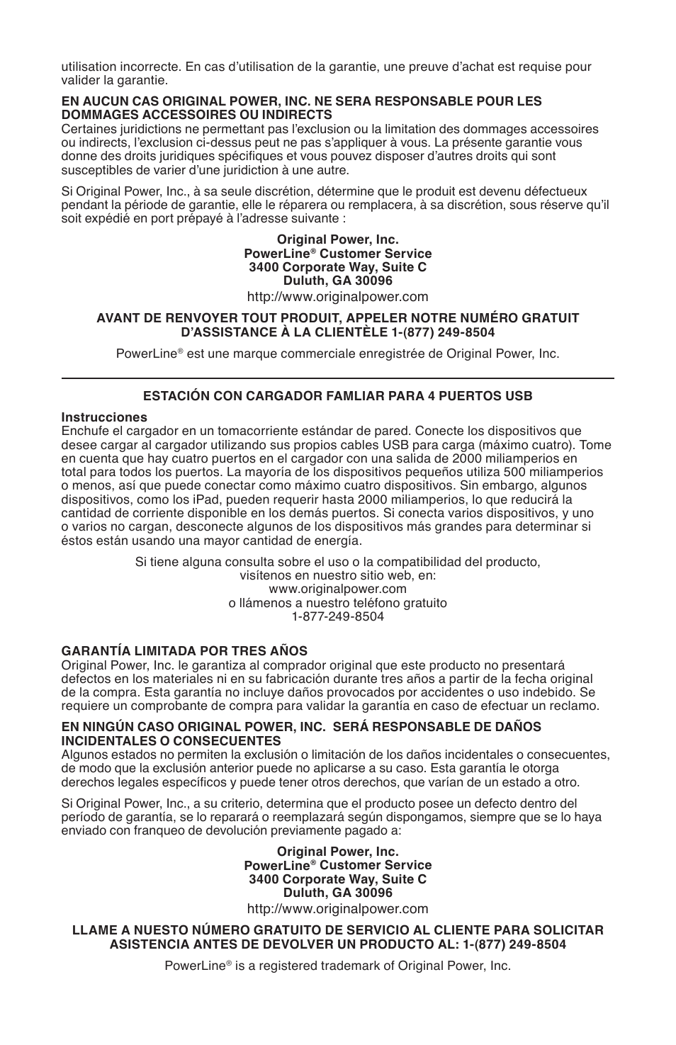 Powerline 4-Port USB Adapter User Manual | Page 2 / 2