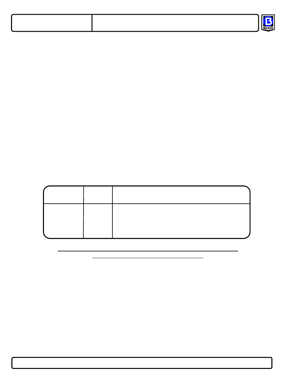 Drum capacity (feet) | Bloom Manufacturing 1200WC Series User Manual | Page 7 / 8