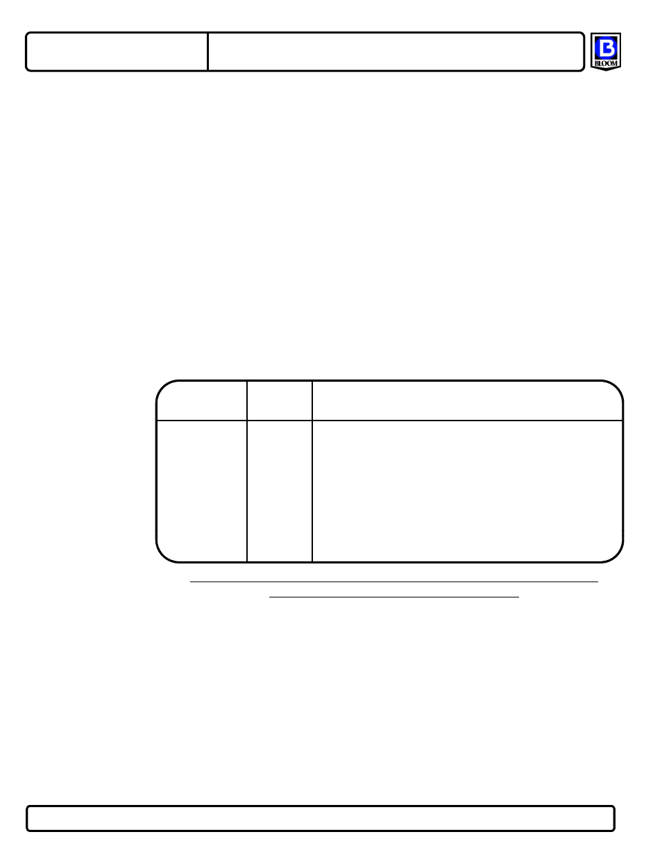 Drum capacity, Feet) | Bloom Manufacturing LS16K Series User Manual | Page 7 / 8