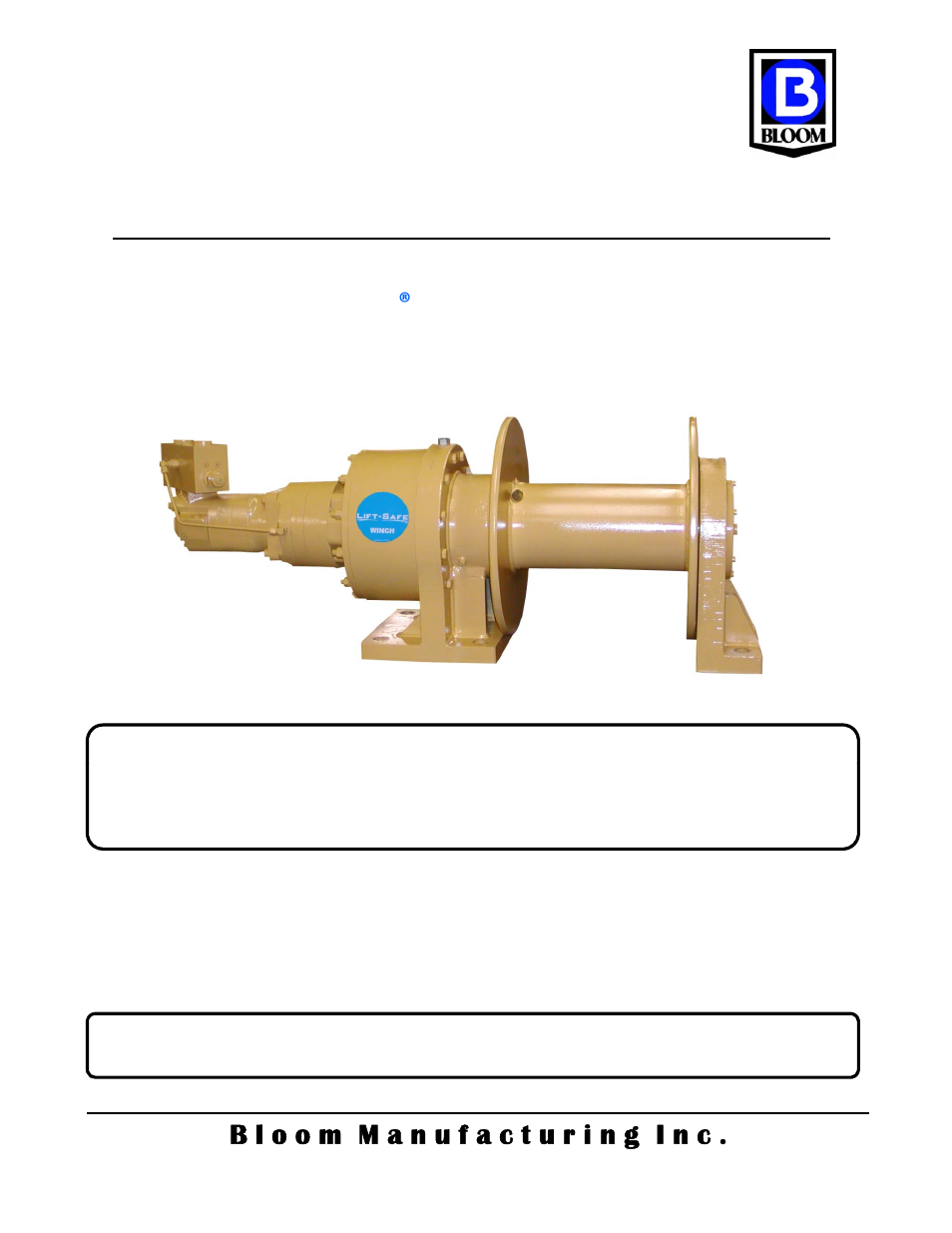 Bloom Manufacturing LS42K Series User Manual | 8 pages