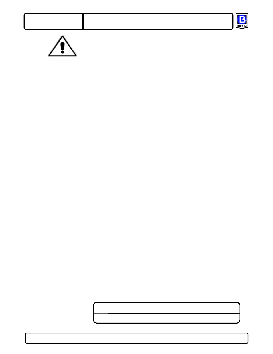 Oil capacity chart | Bloom Manufacturing LS42K Series User Manual | Page 5 / 8