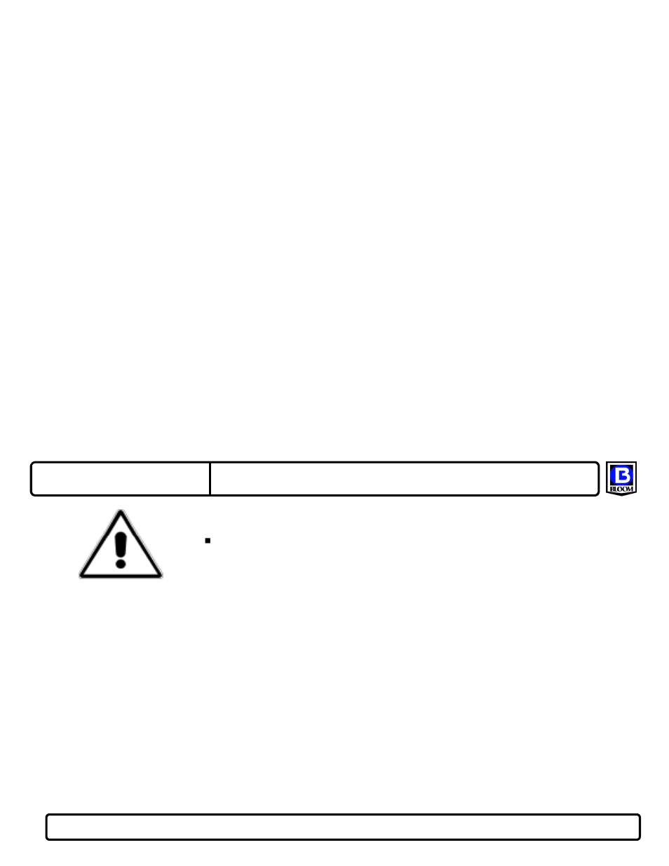 Caution | Bloom Manufacturing 1400 Series User Manual | Page 4 / 6