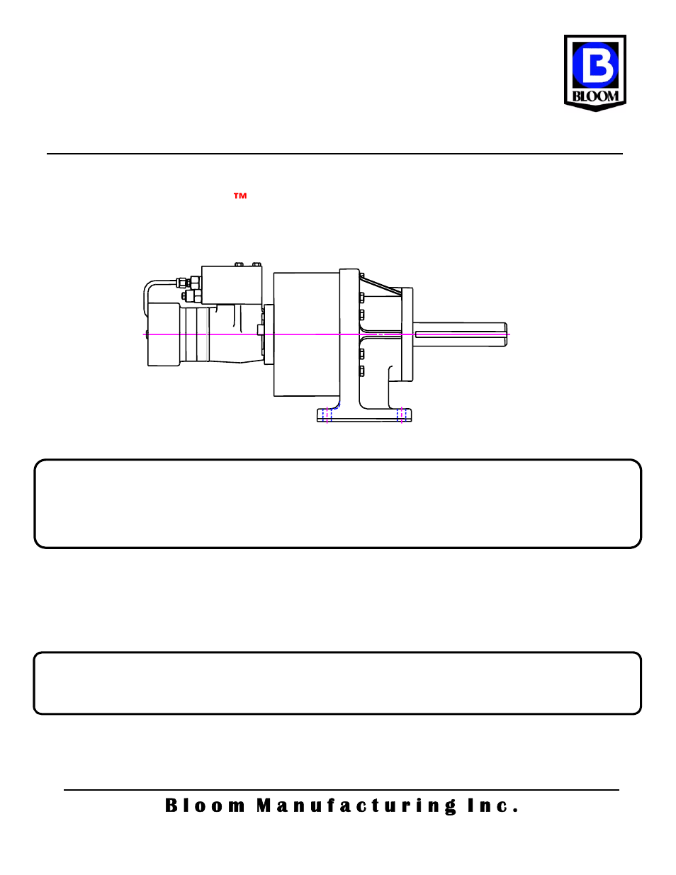 Bloom Manufacturing 2000 Series User Manual | 6 pages