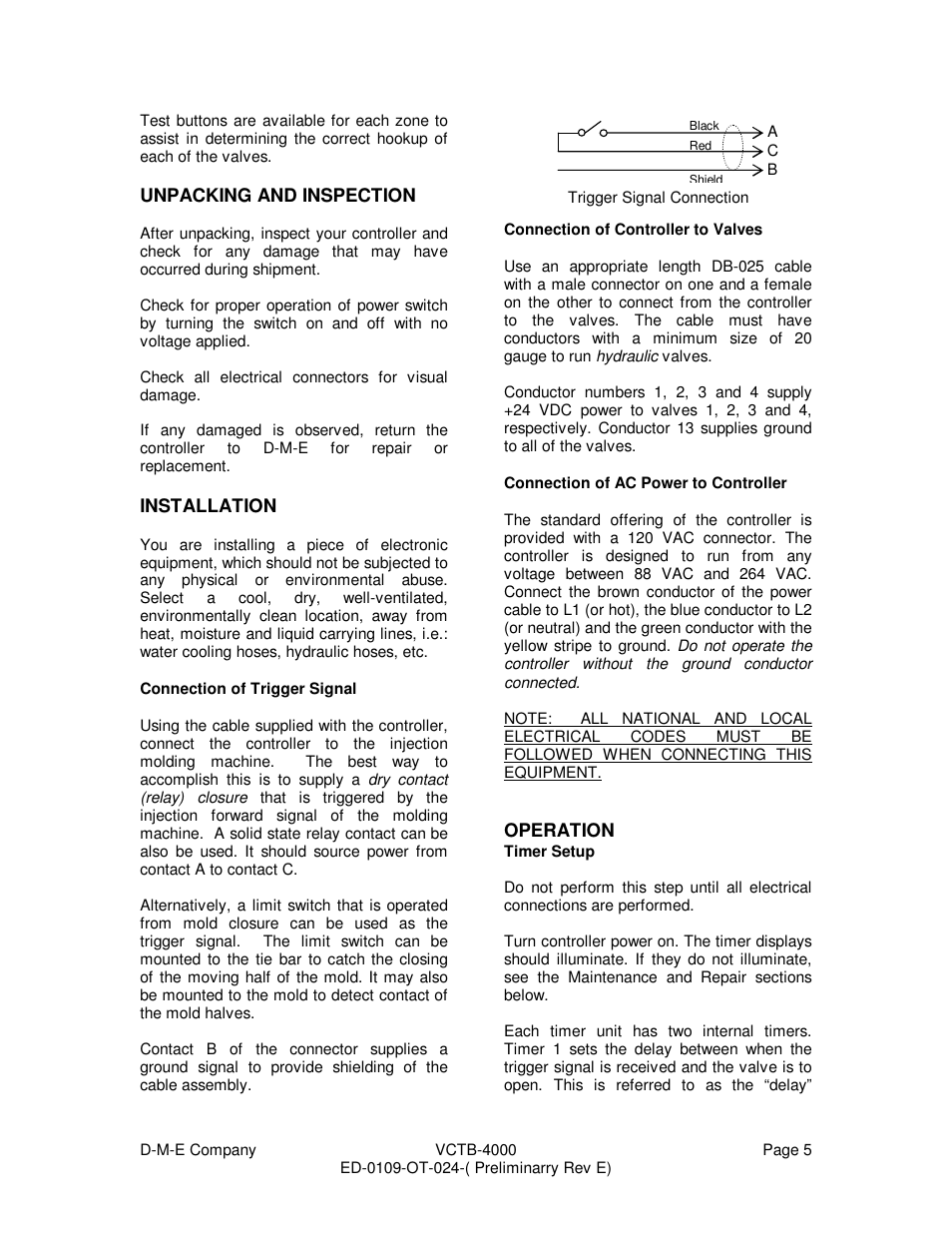 DME VCTB-4000 User Manual | Page 5 / 15