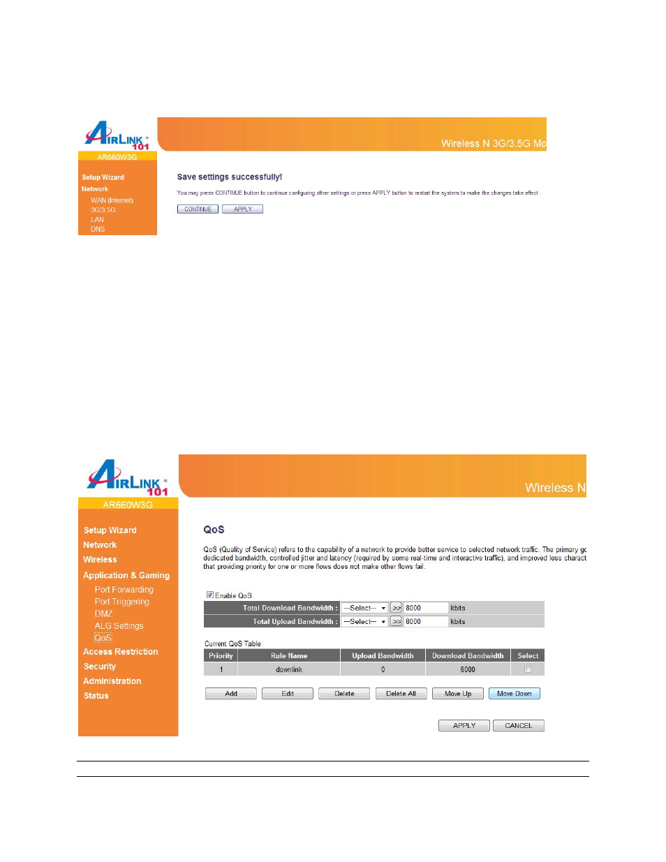 5 qos | Airlink101 AR660W3G User Manual | Page 53 / 76