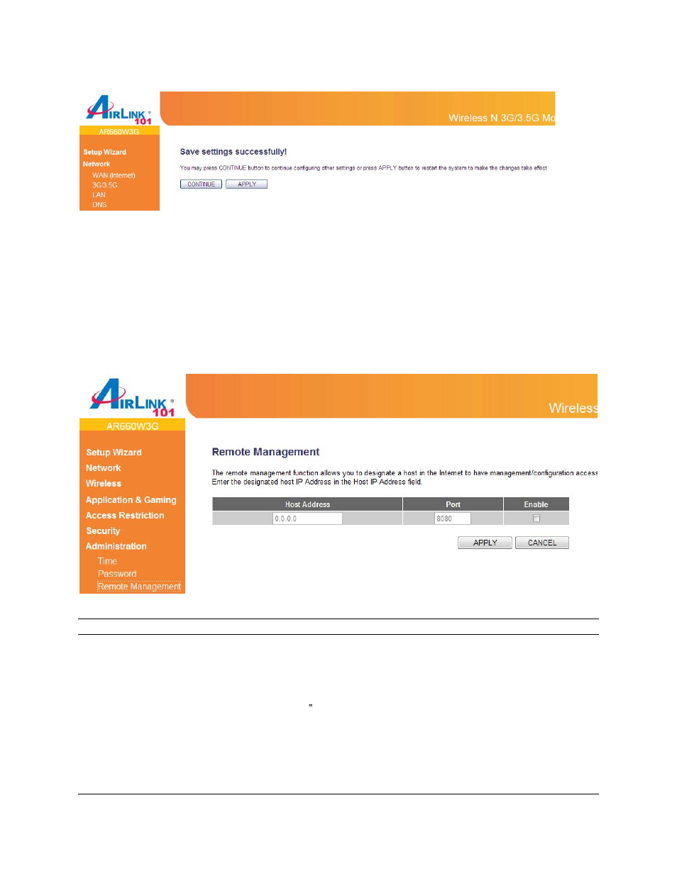 3 remote management | Airlink101 AR660W3G User Manual | Page 67 / 76