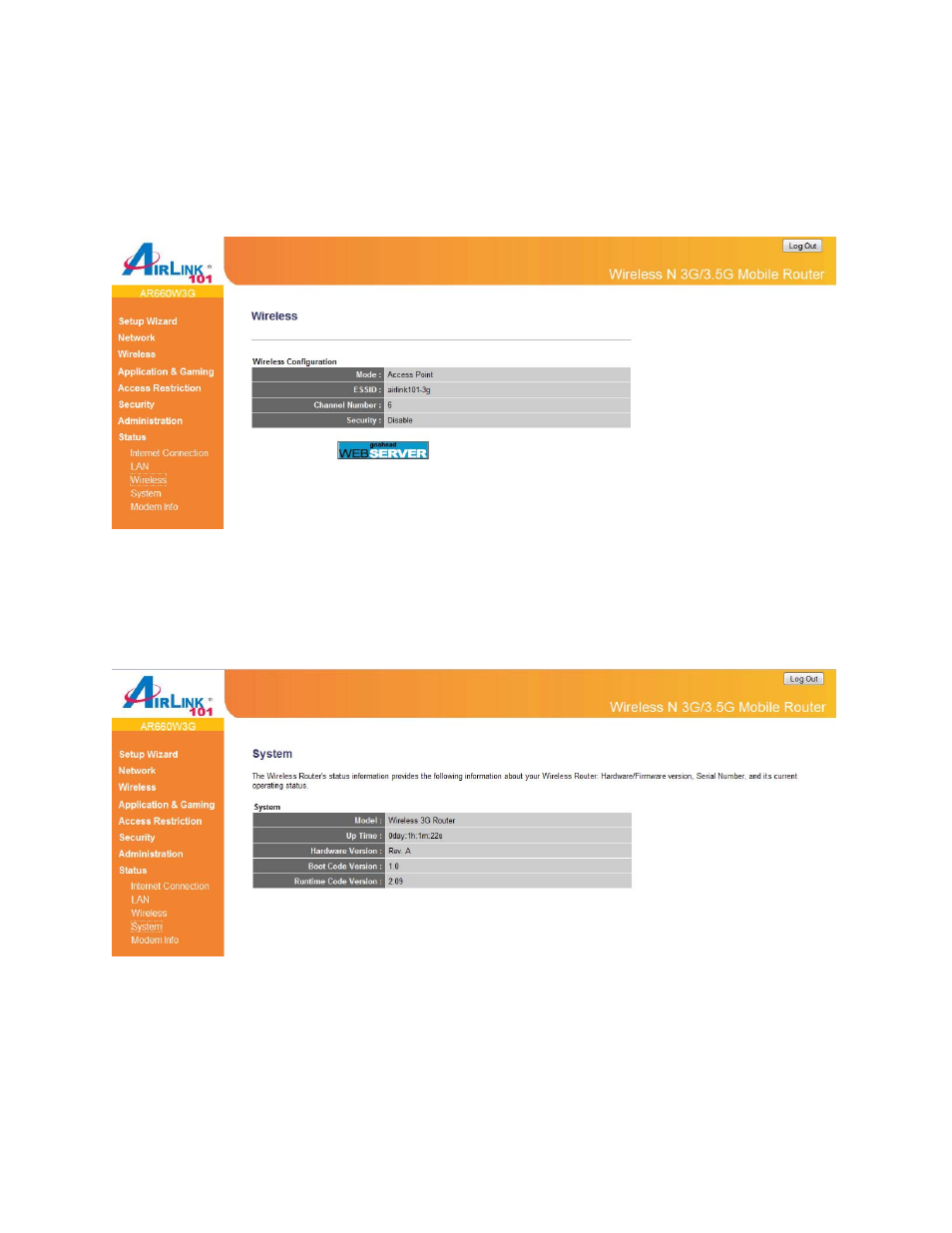 Airlink101 AR660W3G User Manual | Page 74 / 76