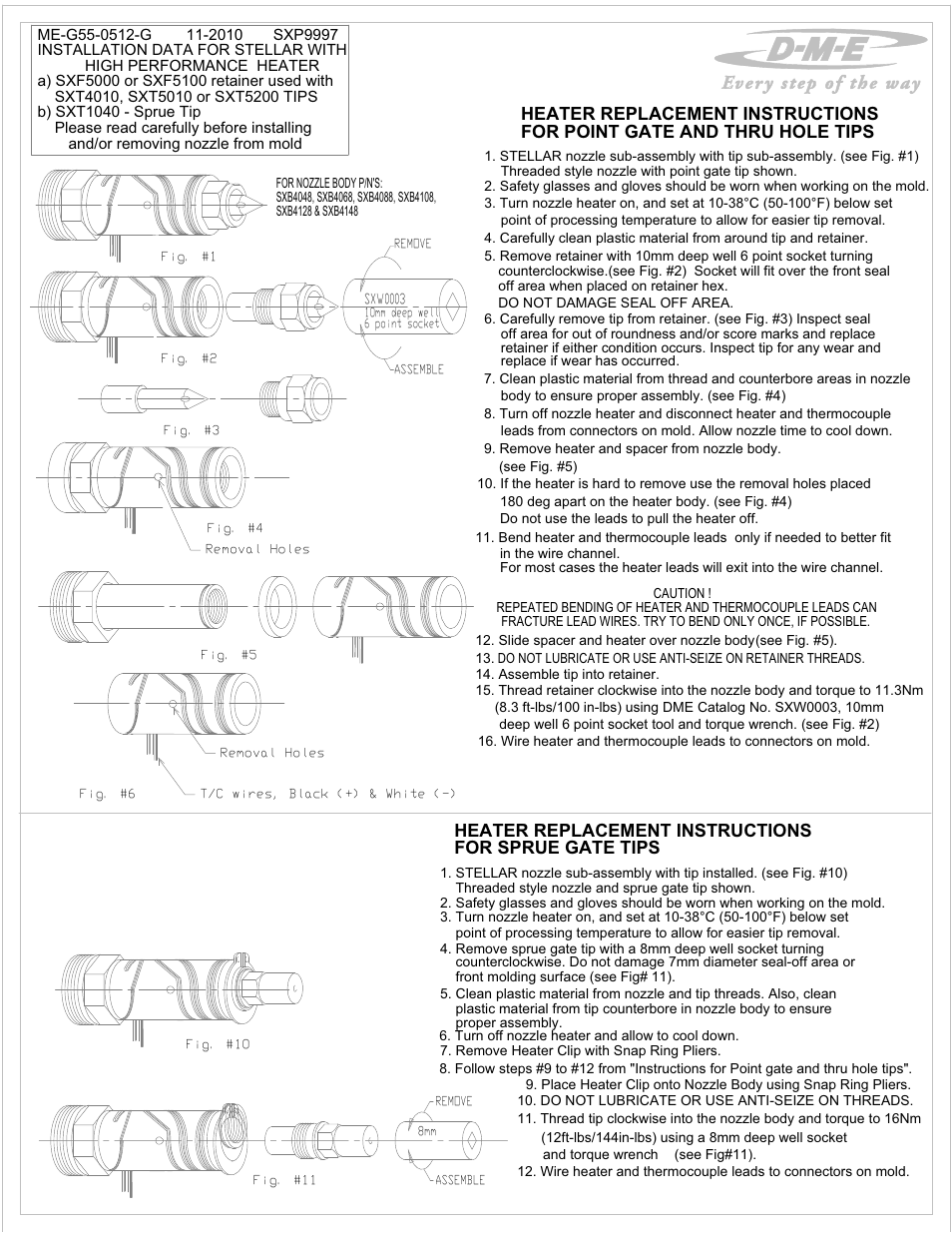 DME Stellar with high performance heater User Manual | 2 pages