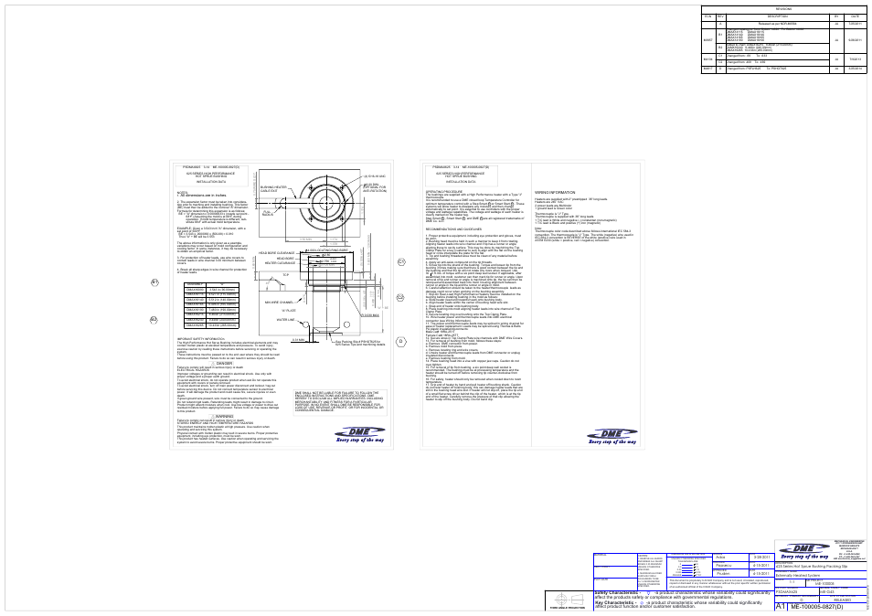 Sheet1, Section view a-a, Drawing view3 | DME DMAX 625 Series High Performance User Manual | Page 2 / 2