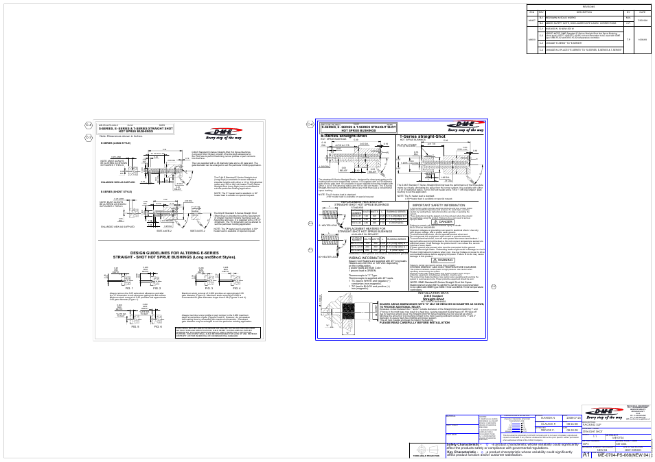 DME E-Series Straight Shot Hot Sprue Bushings User Manual | 2 pages