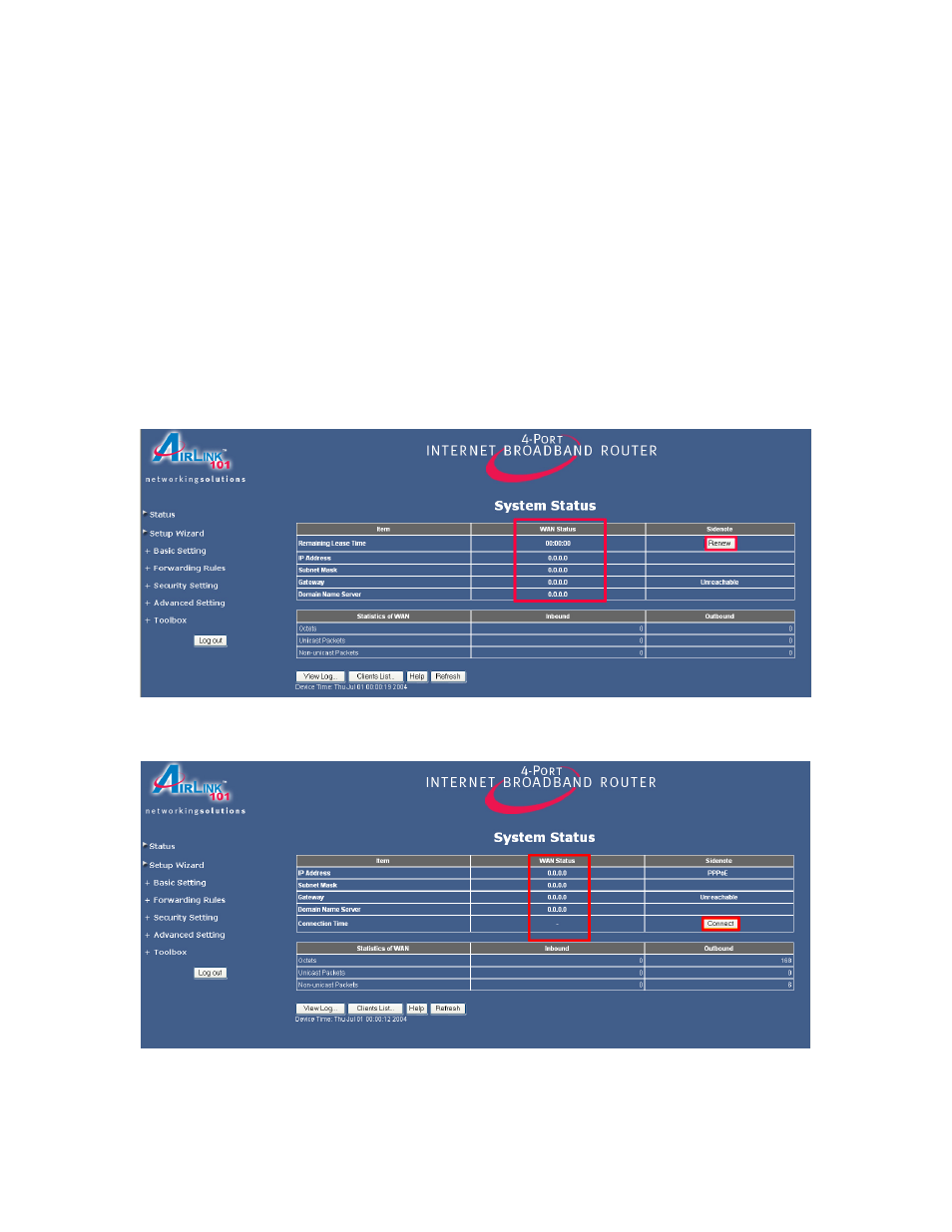 Verify connection status | Airlink101 AR504 User Manual | Page 16 / 45