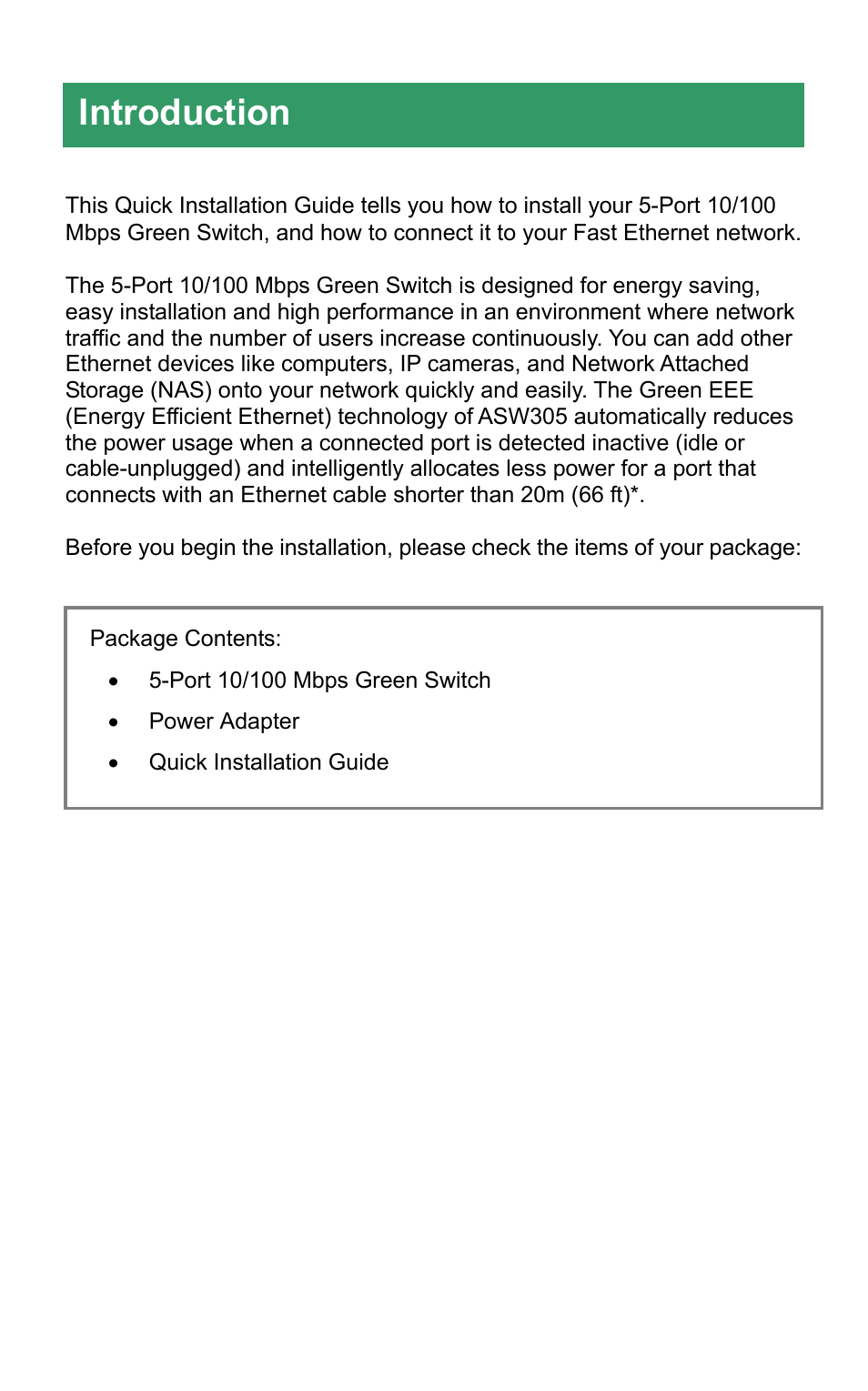 Introduction | Airlink101 ASW305 User Manual | Page 2 / 6