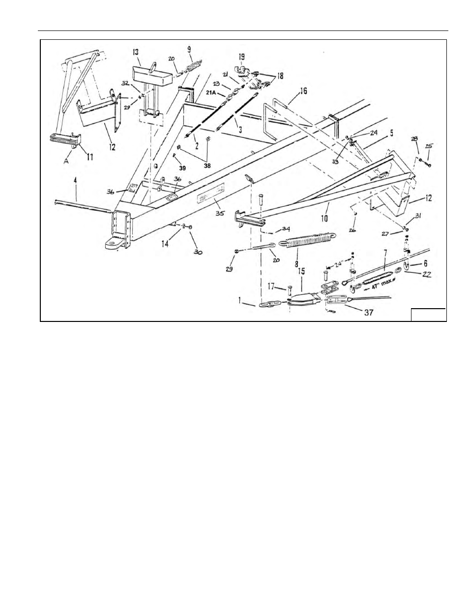 20' cable auto-fold, Auto-fold assembly - 20 ft -7, 20’ hitch — auto-fold | Summers 3-Rank Superweeder User Manual | Page 57 / 85