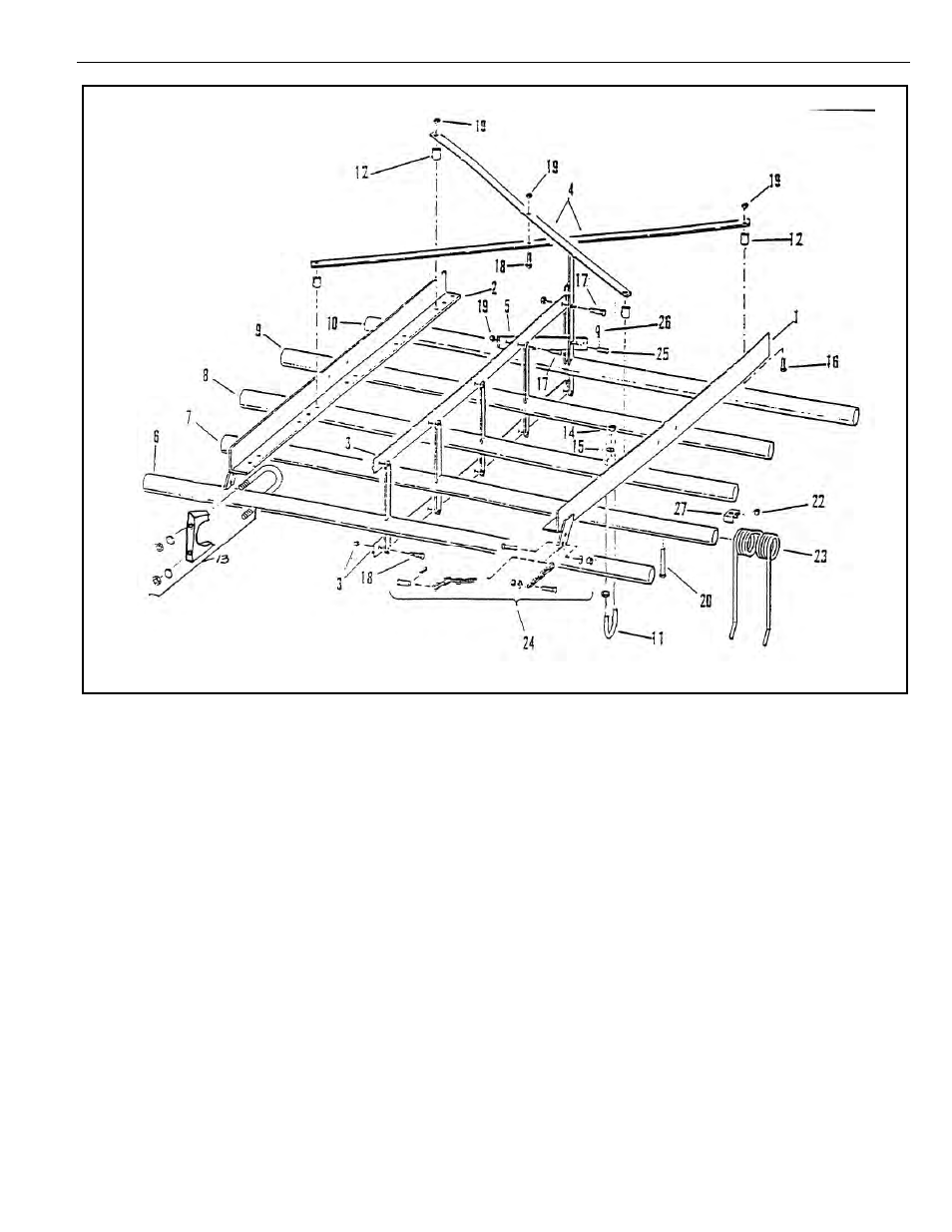 5' harrow section - 5 bar, 1/2 ft. harrow section - 5 bar -17, 5 1/2’ 5 bar 3/8” tooth section (8h0805) | Summers 3-Rank Superweeder User Manual | Page 67 / 85