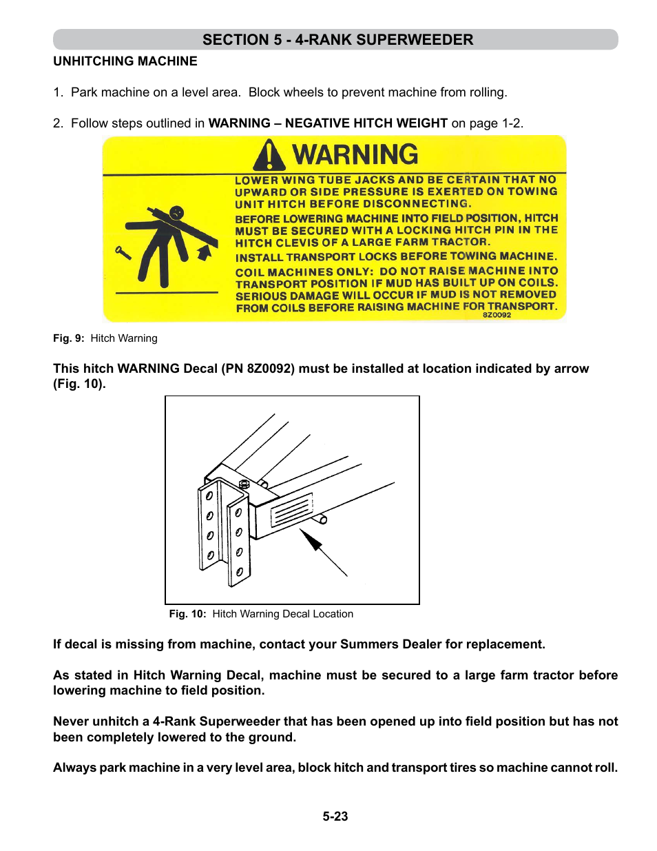 Summers 4-Rank Superweeder User Manual | Page 105 / 120