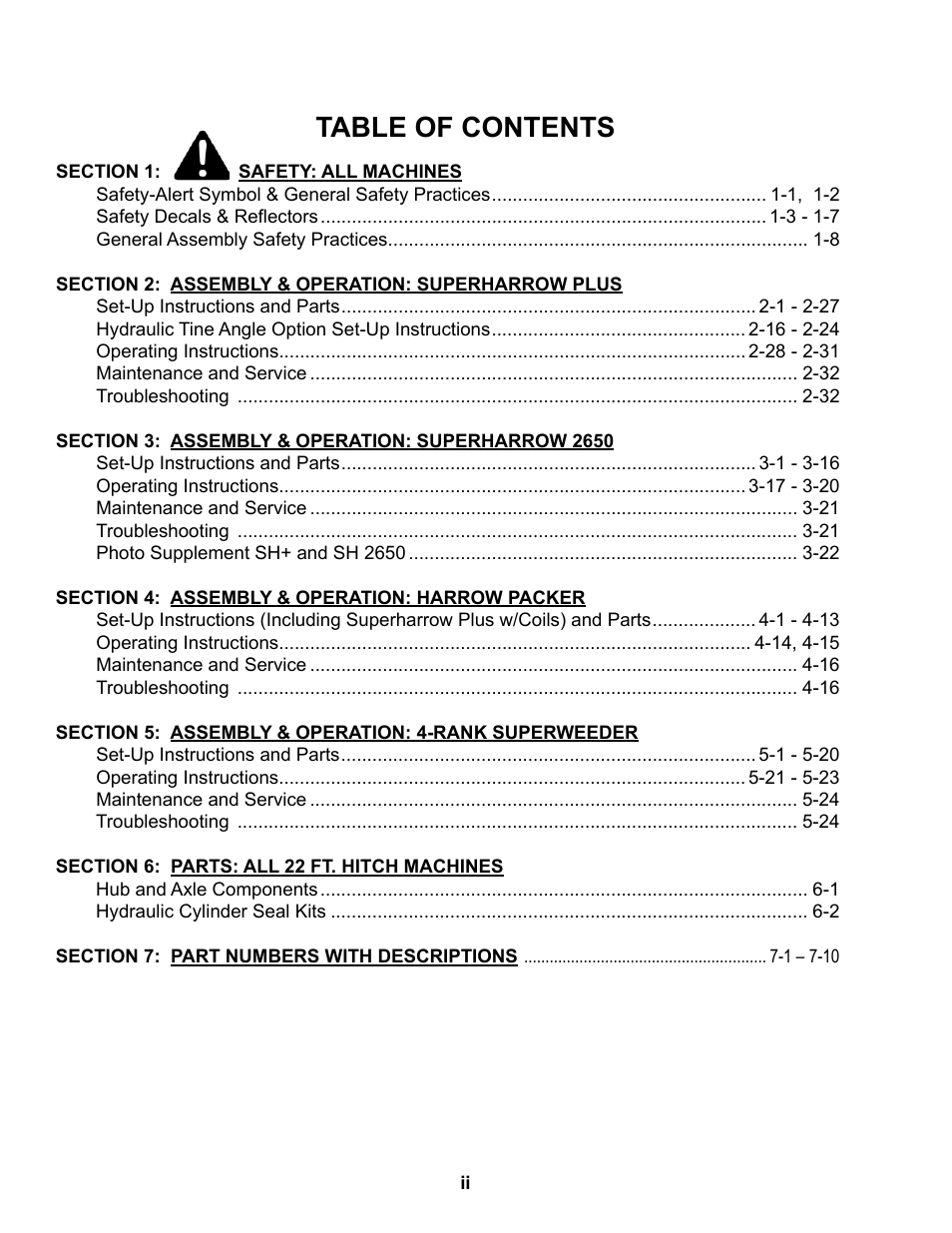 Summers 4-Rank Superweeder User Manual | Page 4 / 120