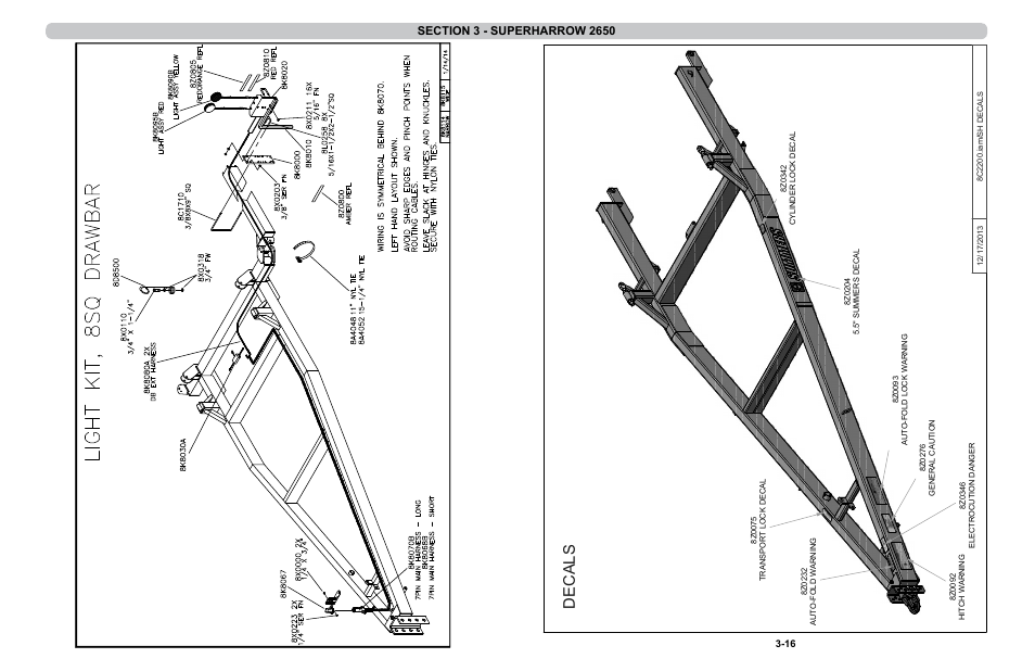 Light kit & decals, De c a ls | Summers 4-Rank Superweeder User Manual | Page 60 / 120