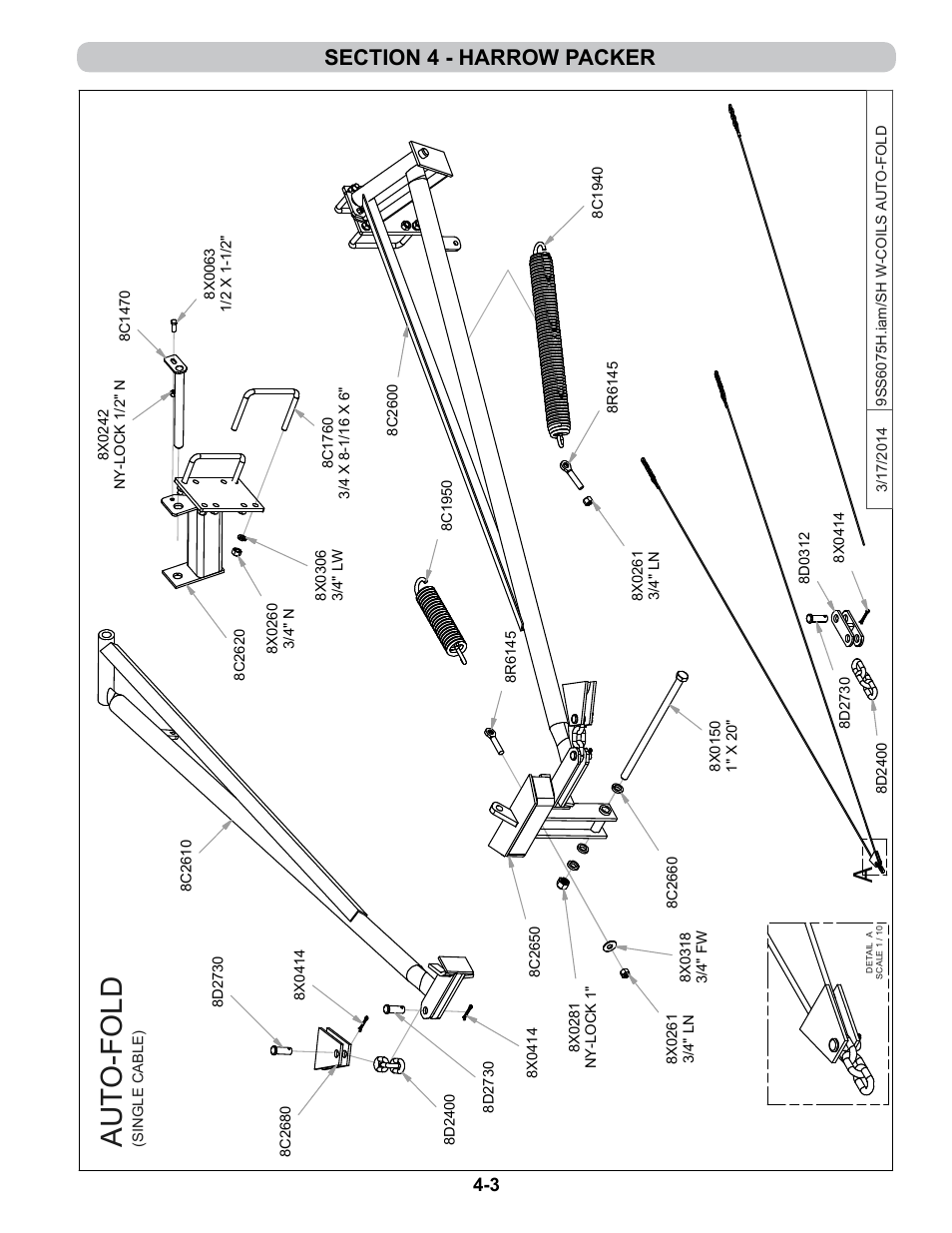 Auto-fold (single cable), Au to -fo ld | Summers 4-Rank Superweeder User Manual | Page 69 / 120