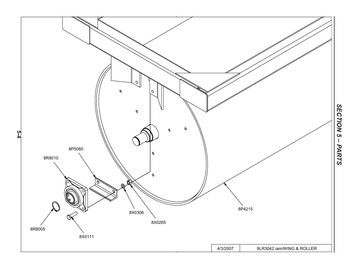 Wing & roller, Roller -4 | Summers 30' Superroller User Manual | Page 38 / 46