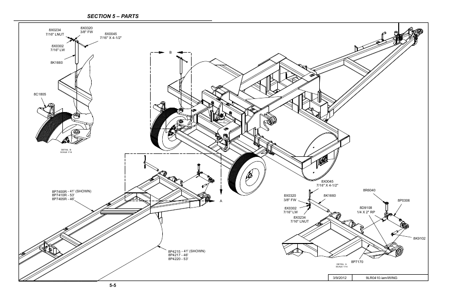 Wing, Wing -5 | Summers 53' Trail-Type Superroller User Manual | Page 37 / 50