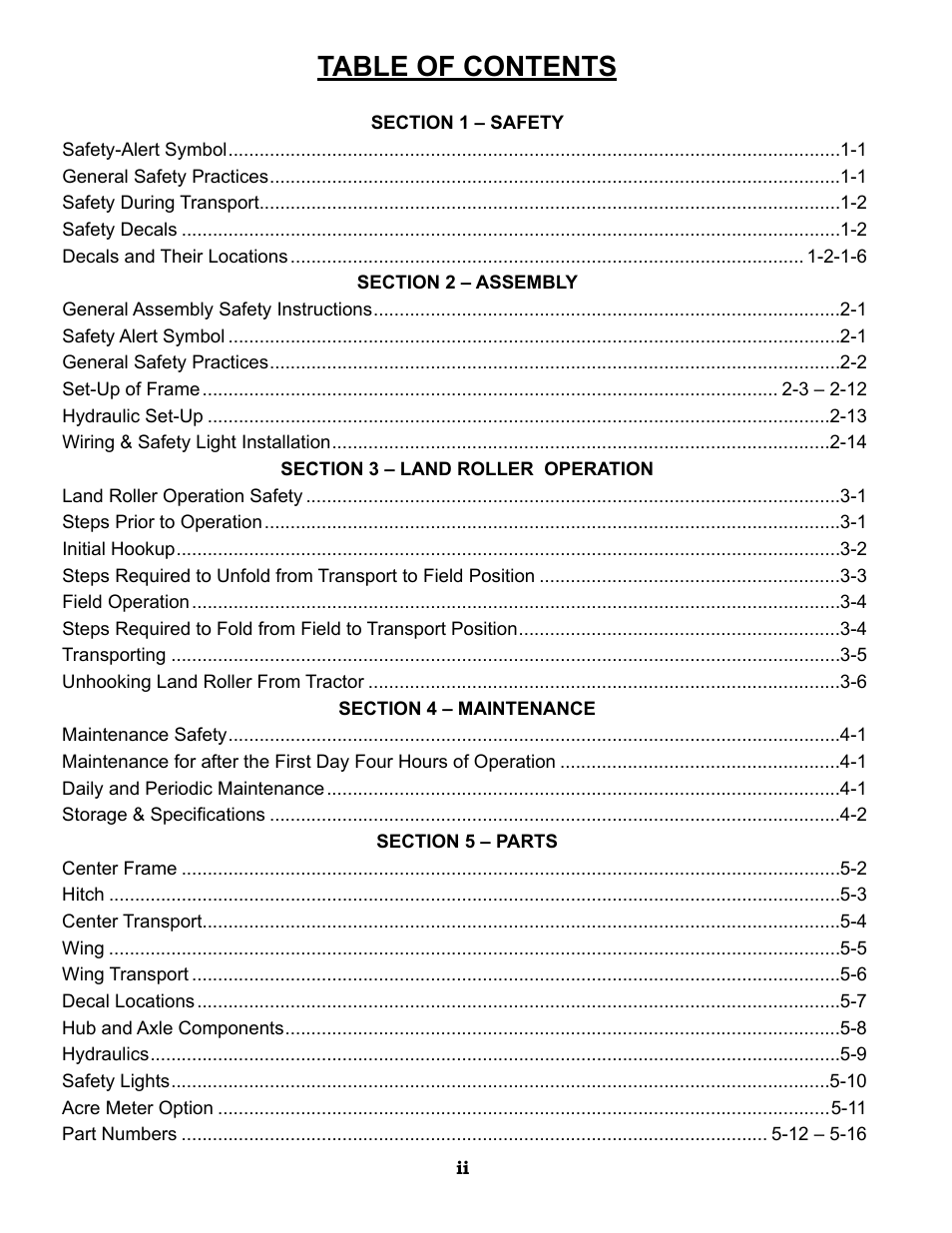 Summers 53' Trail-Type Superroller User Manual | Page 4 / 50