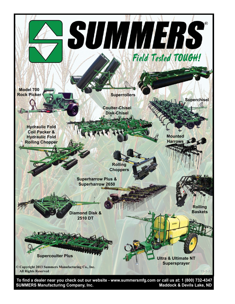 Summers products | Summers 53' Trail-Type Superroller User Manual | Page 50 / 50