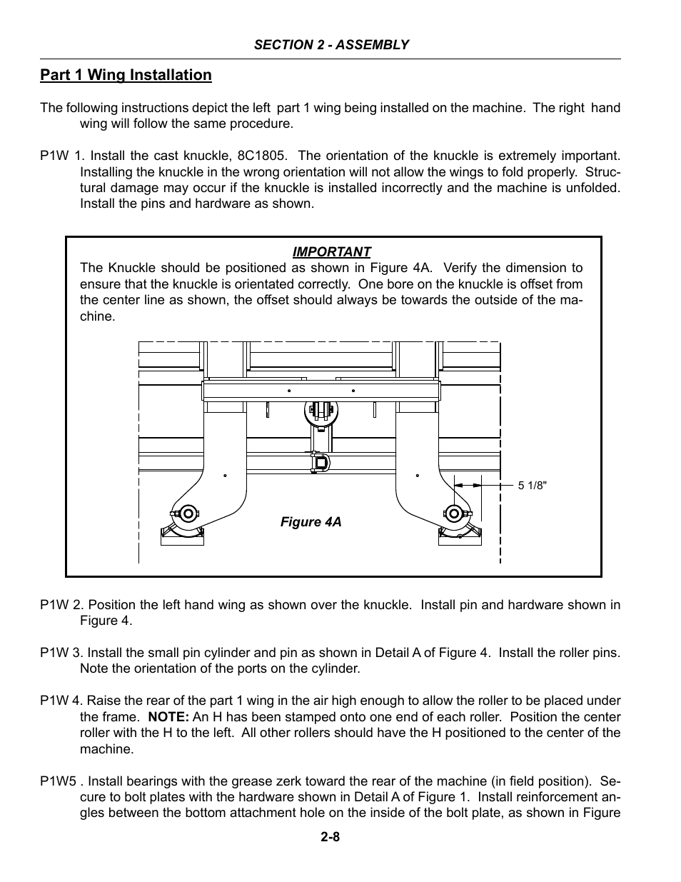 Part 1 wing installation | Summers 84' Superroller User Manual | Page 18 / 52