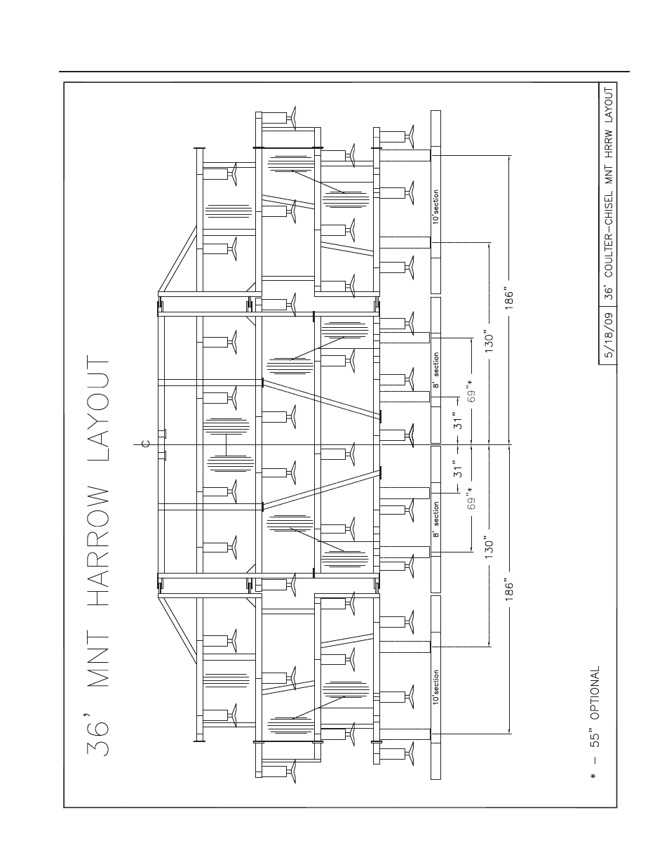 36' mounted harrow layout, 36’ mounted harrow layout -27 | Summers Disk-Chisel User Manual | Page 109 / 119