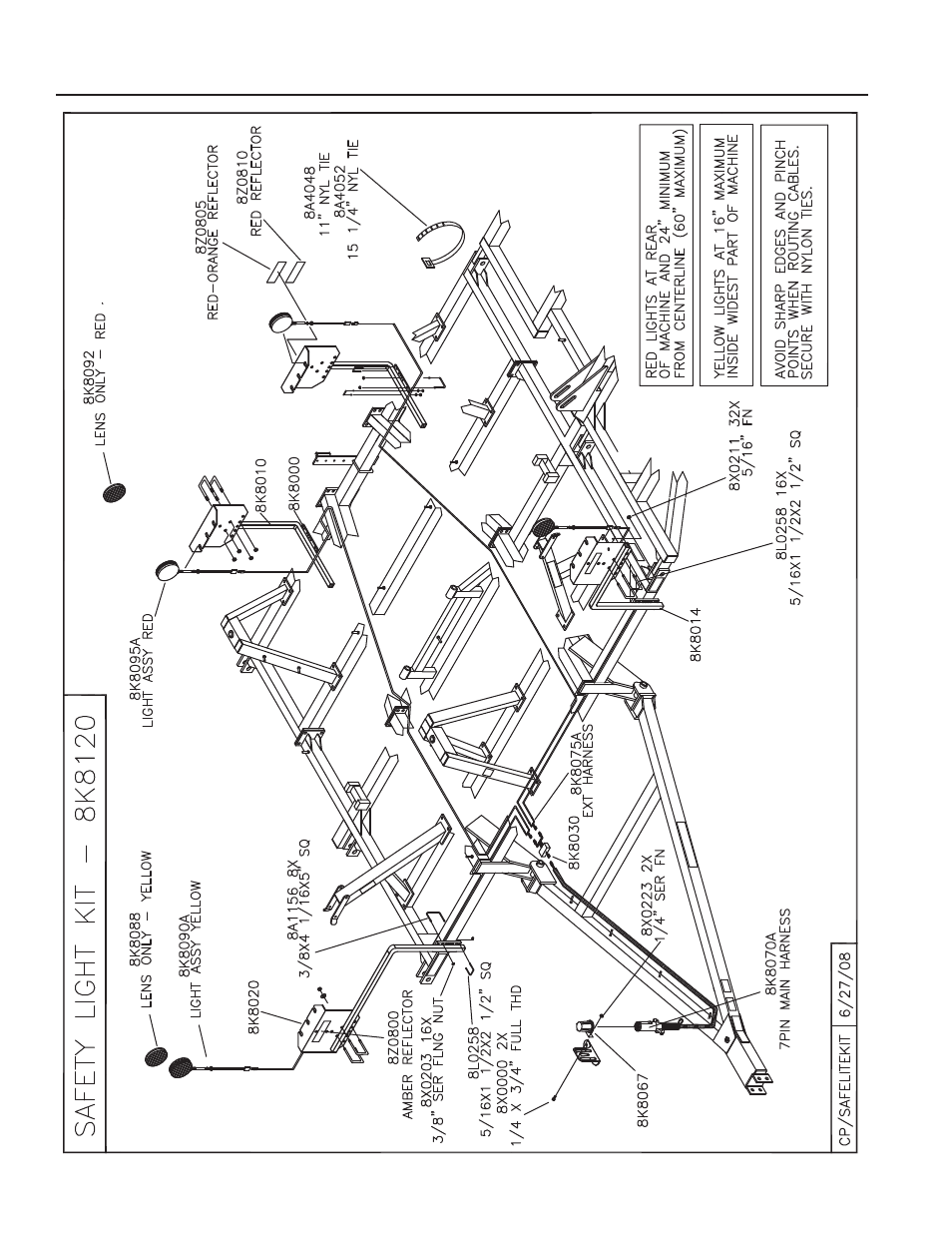 Light kit, Safety light kit -16 | Summers Disk-Chisel User Manual | Page 98 / 119