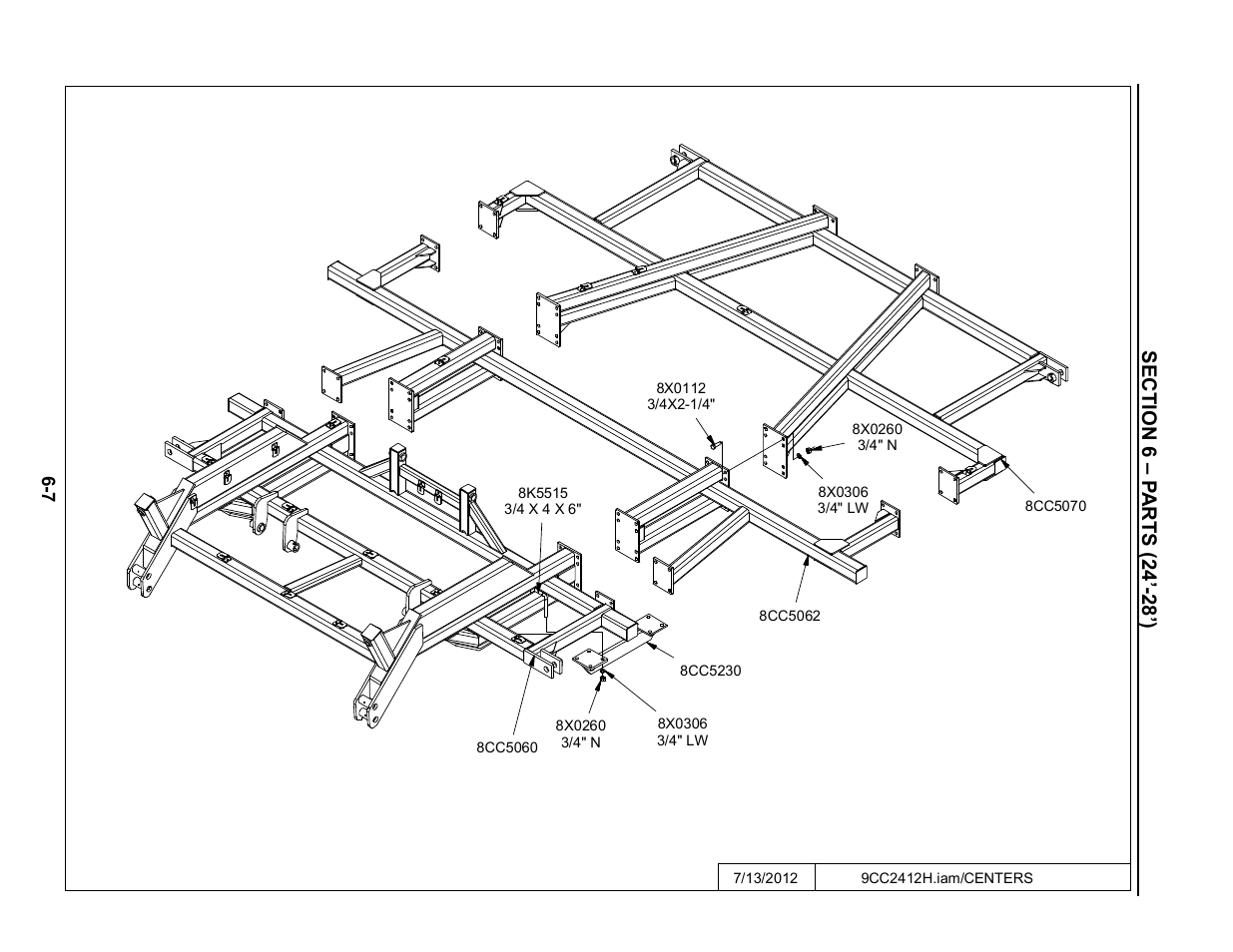 24'-28' centers, 24’-28’ centers -7 | Summers Disk-Chisel User Manual | Page 107 / 154