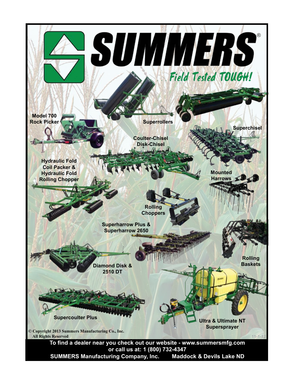 Summers products | Summers Disk-Chisel User Manual | Page 154 / 154