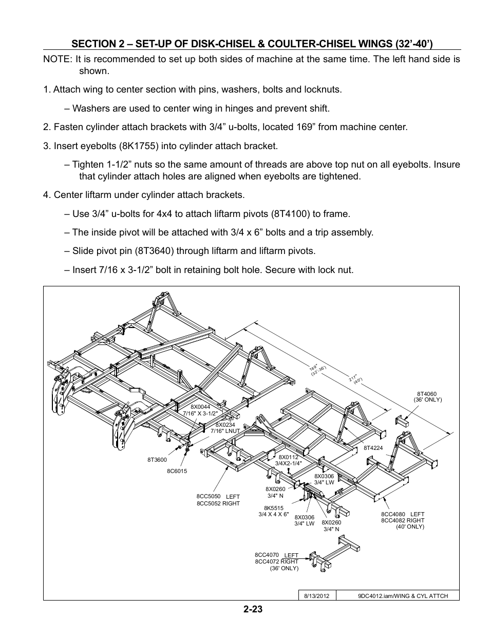 32'-40' wings | Summers Disk-Chisel User Manual | Page 35 / 154