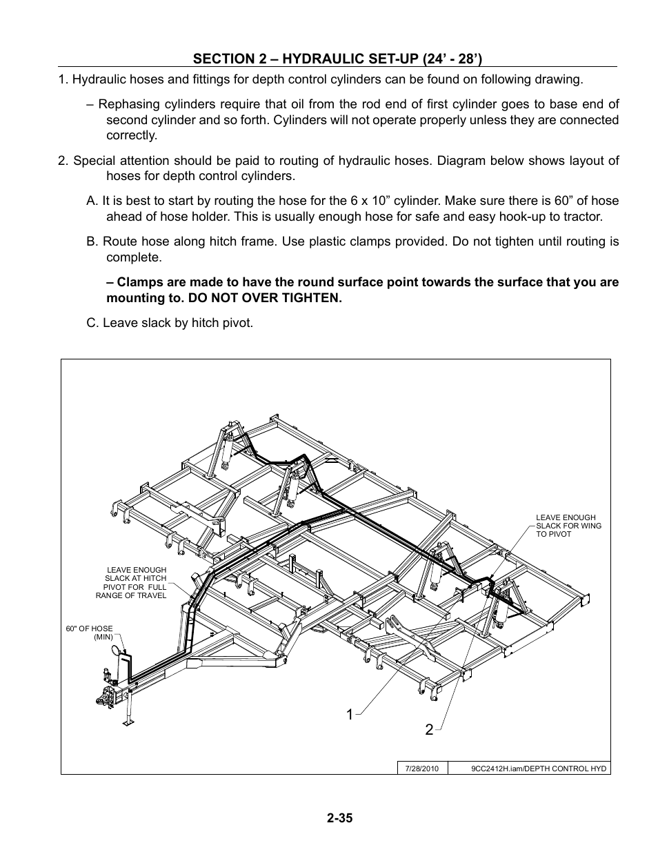 24'-28' hydraulics | Summers Disk-Chisel User Manual | Page 47 / 154