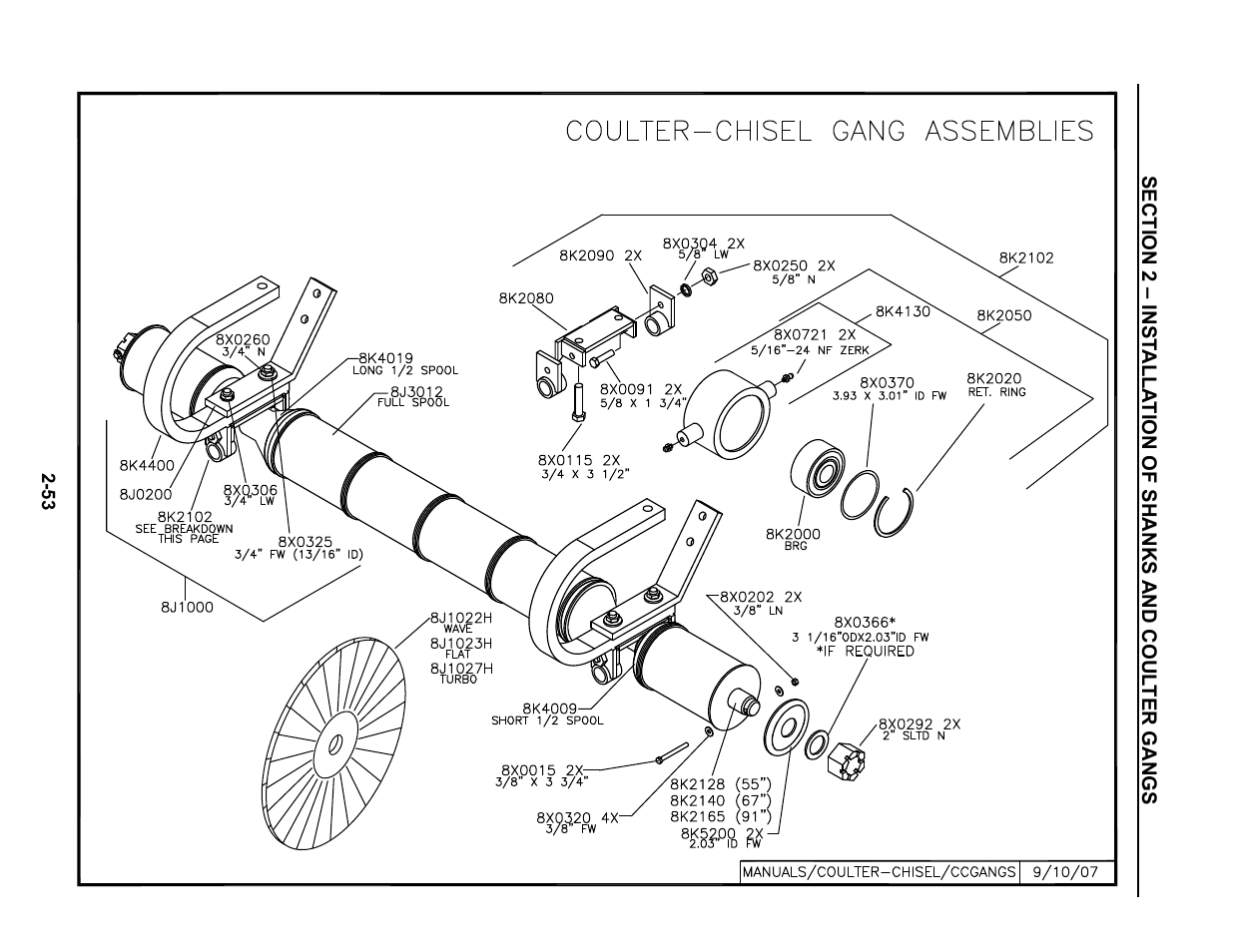 Gang assemblies | Summers Disk-Chisel User Manual | Page 65 / 154