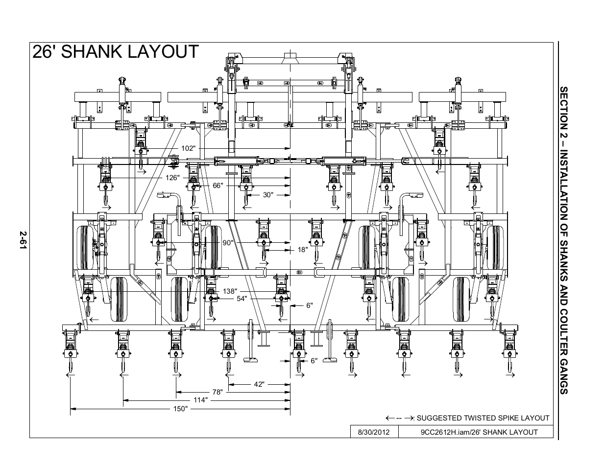 26' shank layout | Summers Disk-Chisel User Manual | Page 73 / 154